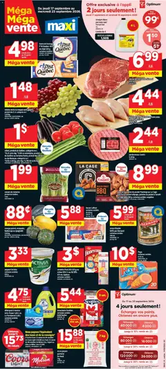 Preview of leaflet Maxi weekly flyer / circulaire from shop Maxi is valid from Sep 17, 2026