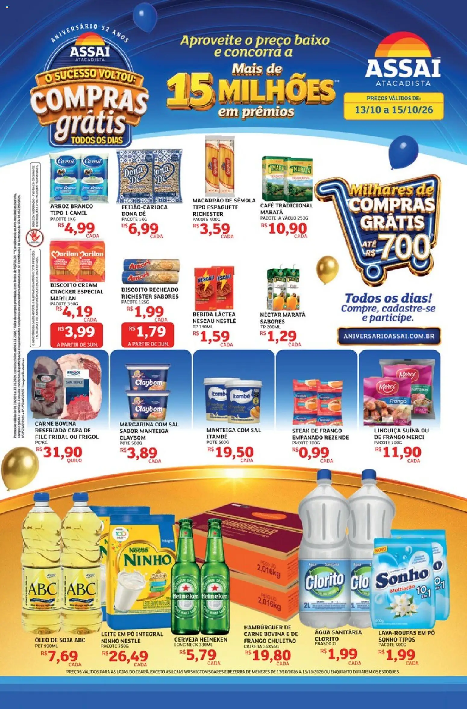 Pré-Visualização do folheto "Assaí Atacadista ofertas - CE" da loja Assaí Atacadista válido a partir de 13/10/2026
