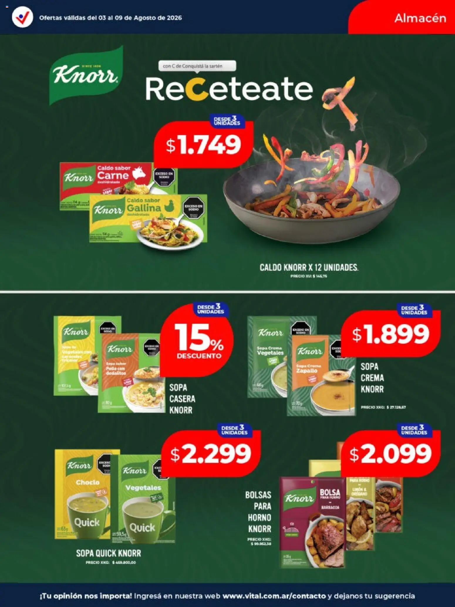 Vista previa del folleto de la tienda Vital válido desde el 03/08/2026 