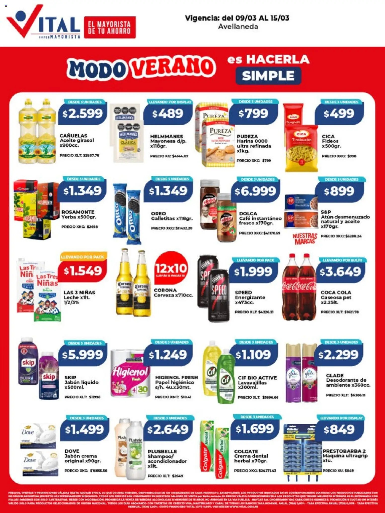 Vista previa del folleto de la tienda Vital válido desde el 09/03/2026 - Café, Cerveza, Harina, Leche, Fideos, Desodorante, Gaseosa, Acondicionador