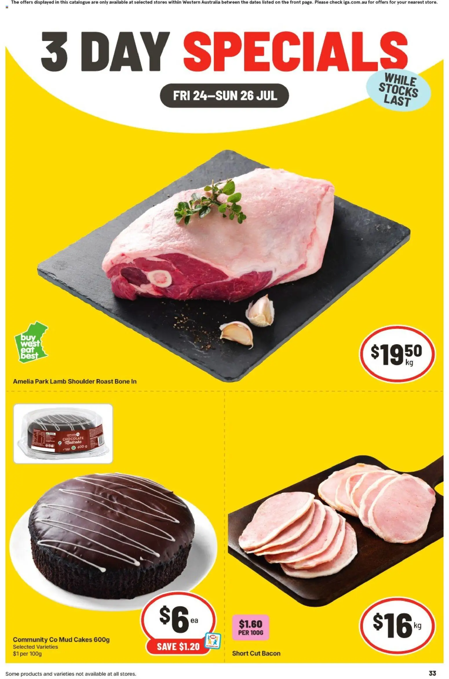Preview of catalogue IGA 3 Day Specials WA from shop IGA valid 24/07/2026
