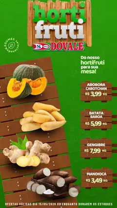 Pré-Visualização do folheto "Dovale ofertas Hortifruti" da loja Dovale válido a partir de 15/05/2026