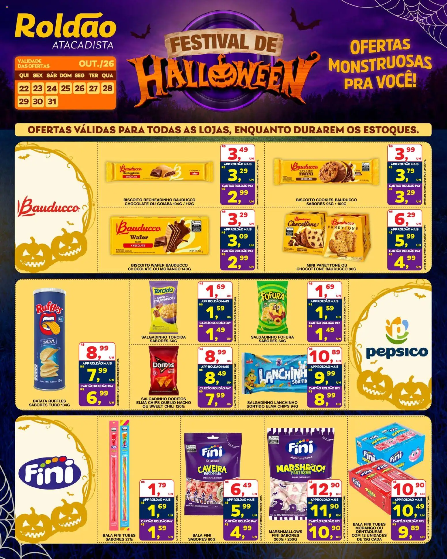 Pré-Visualização do folheto "Roldão ofertas Festival de Halloween" da loja Roldão válido a partir de 22/10/2026