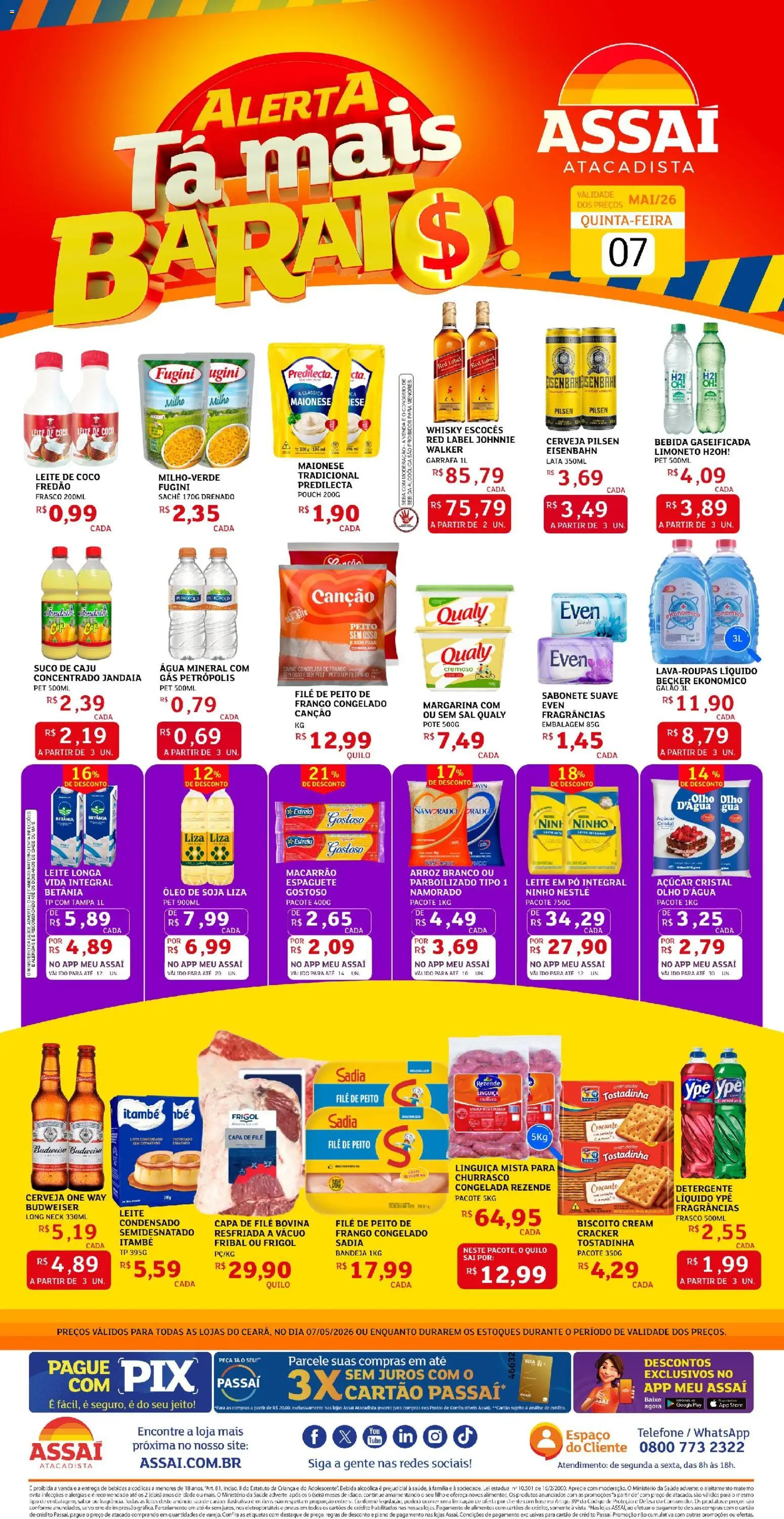 Pré-Visualização do folheto "Assaí Atacadista ofertas - CE" da loja Assaí Atacadista válido a partir de 07/05/2026