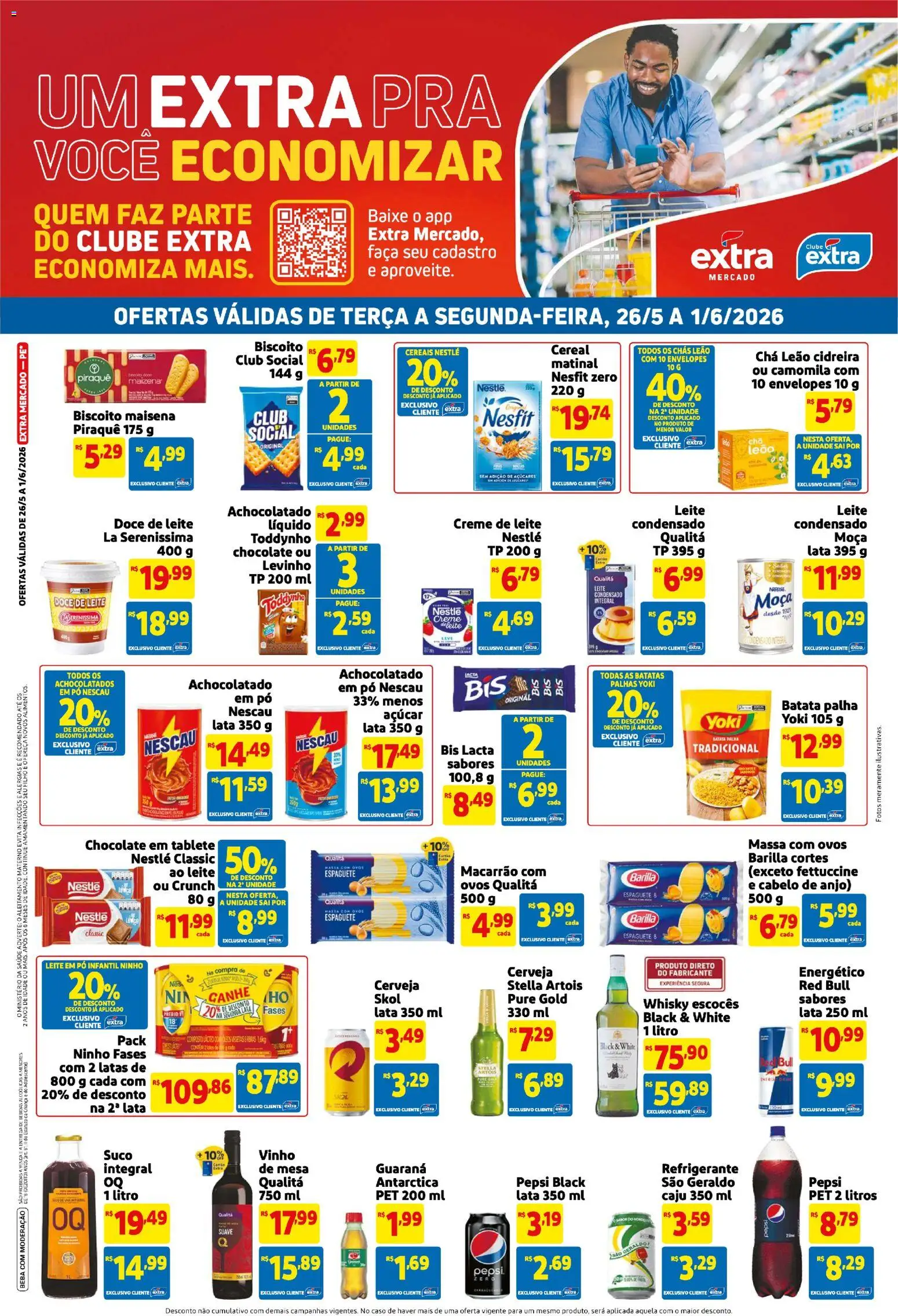 Pré-Visualização do folheto "Extra ofertas de Mercado Semanal" da loja Extra válido a partir de 26/05/2026