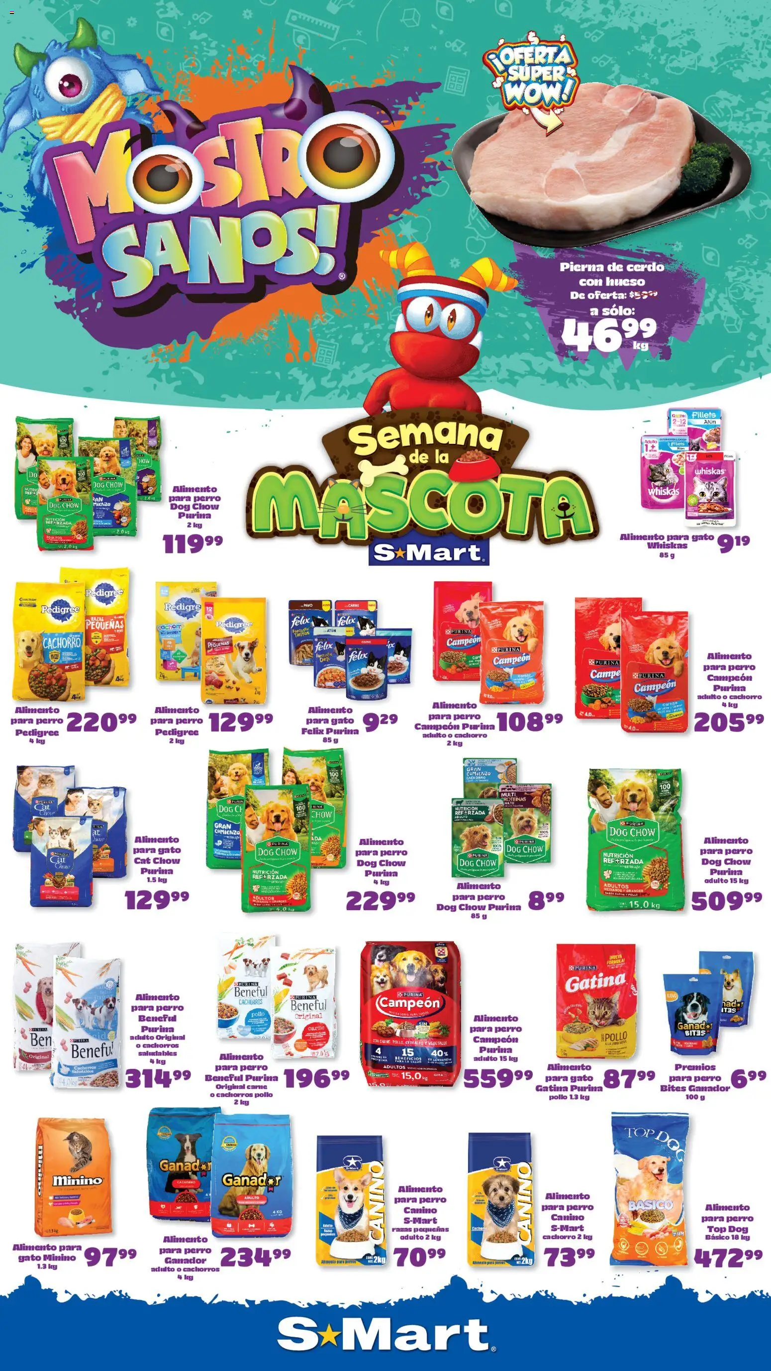 Vista previa las ofertas de la tienda S-Mart - S-Mart folleto Ofertas de feria Matamoros desde el 04/08/2026 - Pollo, Cereales, Carne, Pavo, Top, Atún, Cerdo, Pierna de cerdo