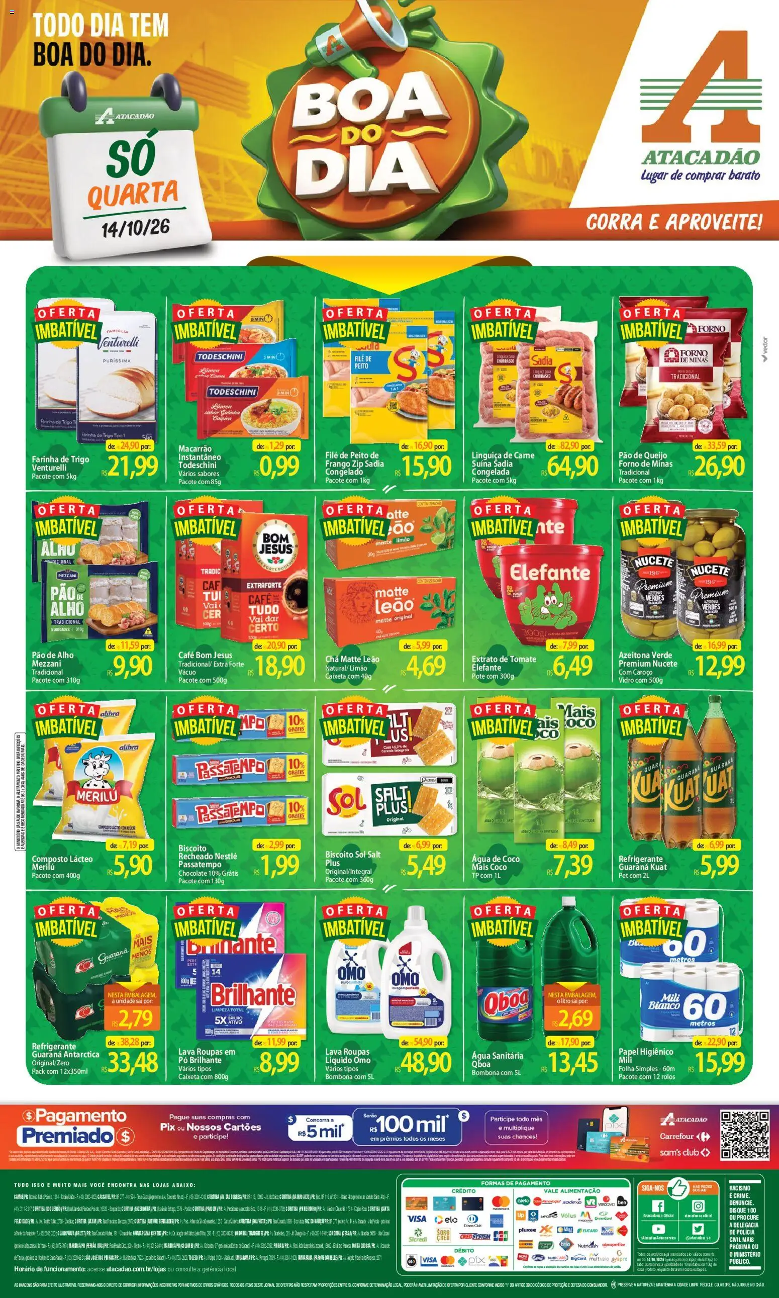 Pré-Visualização do folheto "Atacadão ofertas - PR" da loja Atacadão válido a partir de 14/10/2026