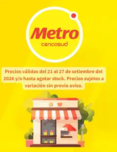 Vista previa de Metro catálogo de la tienda Metro válido desde 21/09/2026