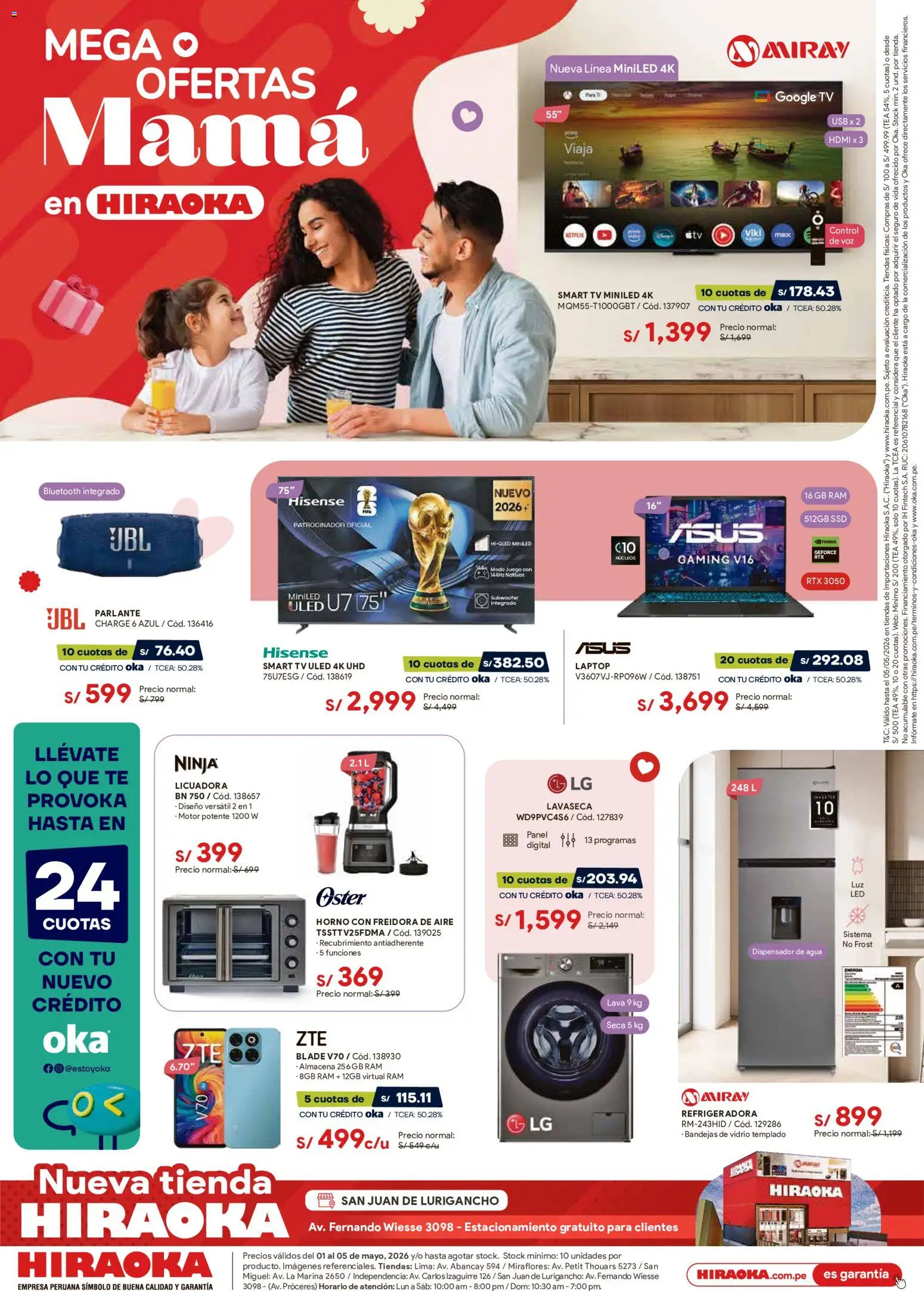 Vista previa de Hiraoka - Mega ofertas Mamá de la tienda Hiraoka válido desde 01/05/2026