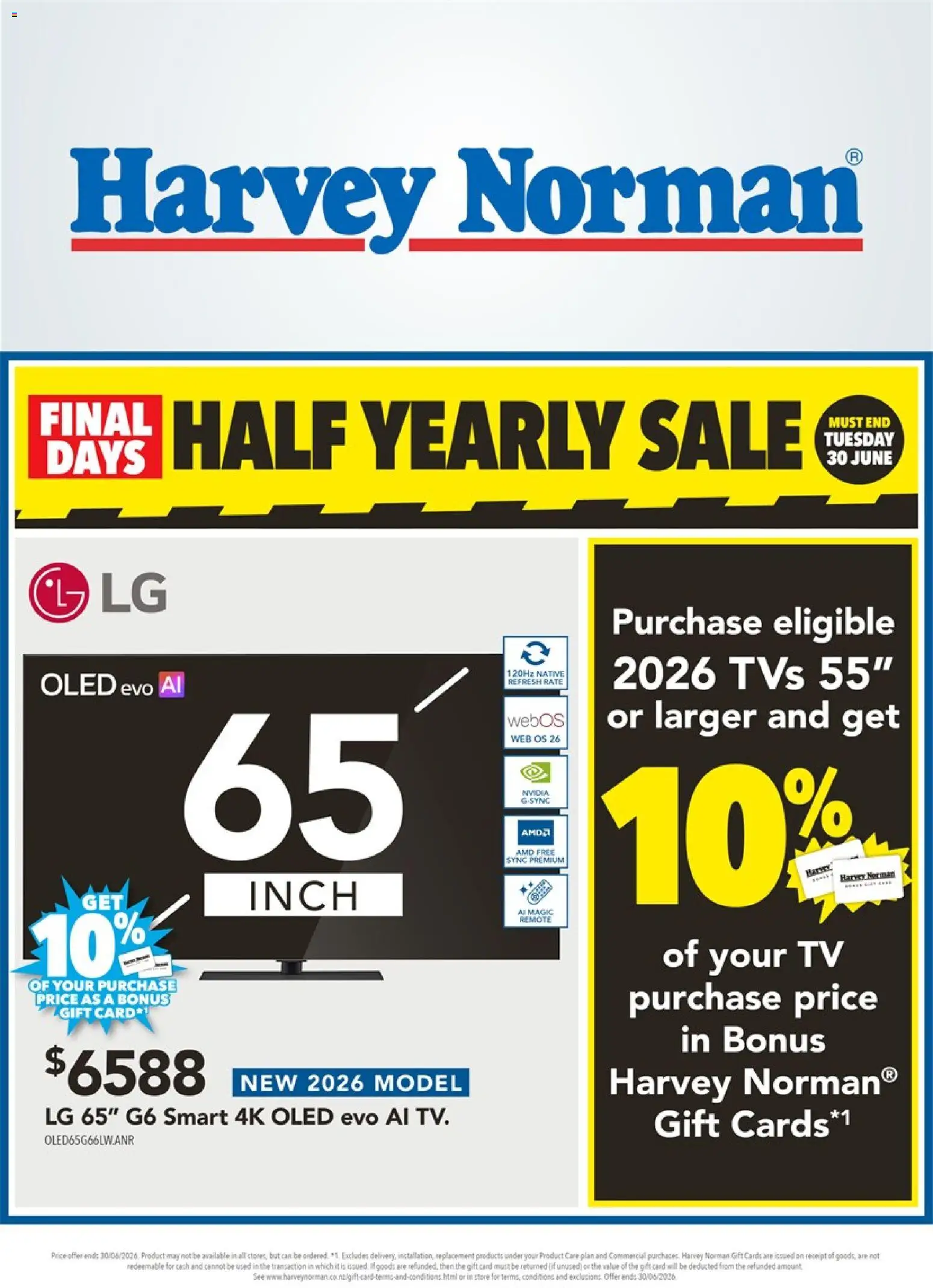 Preview of catalogue Harvey Norman Half Early Deals on TV and Audio from shop Harvey Norman valid 27 Jun 2026