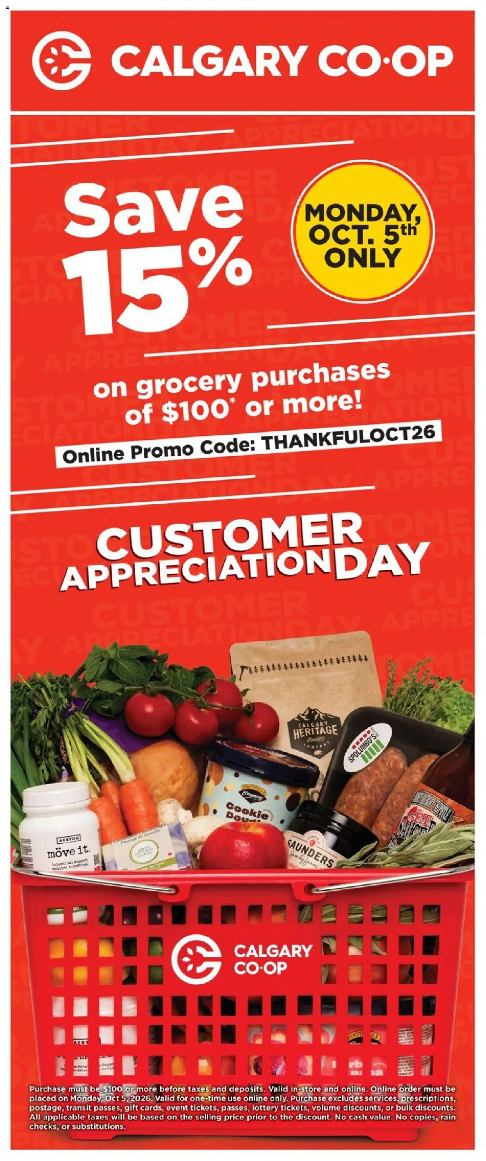Preview of leaflet Calgary Co-op weekly flyer / circulaire from shop Calgary Co-op is valid from Oct 01, 2026