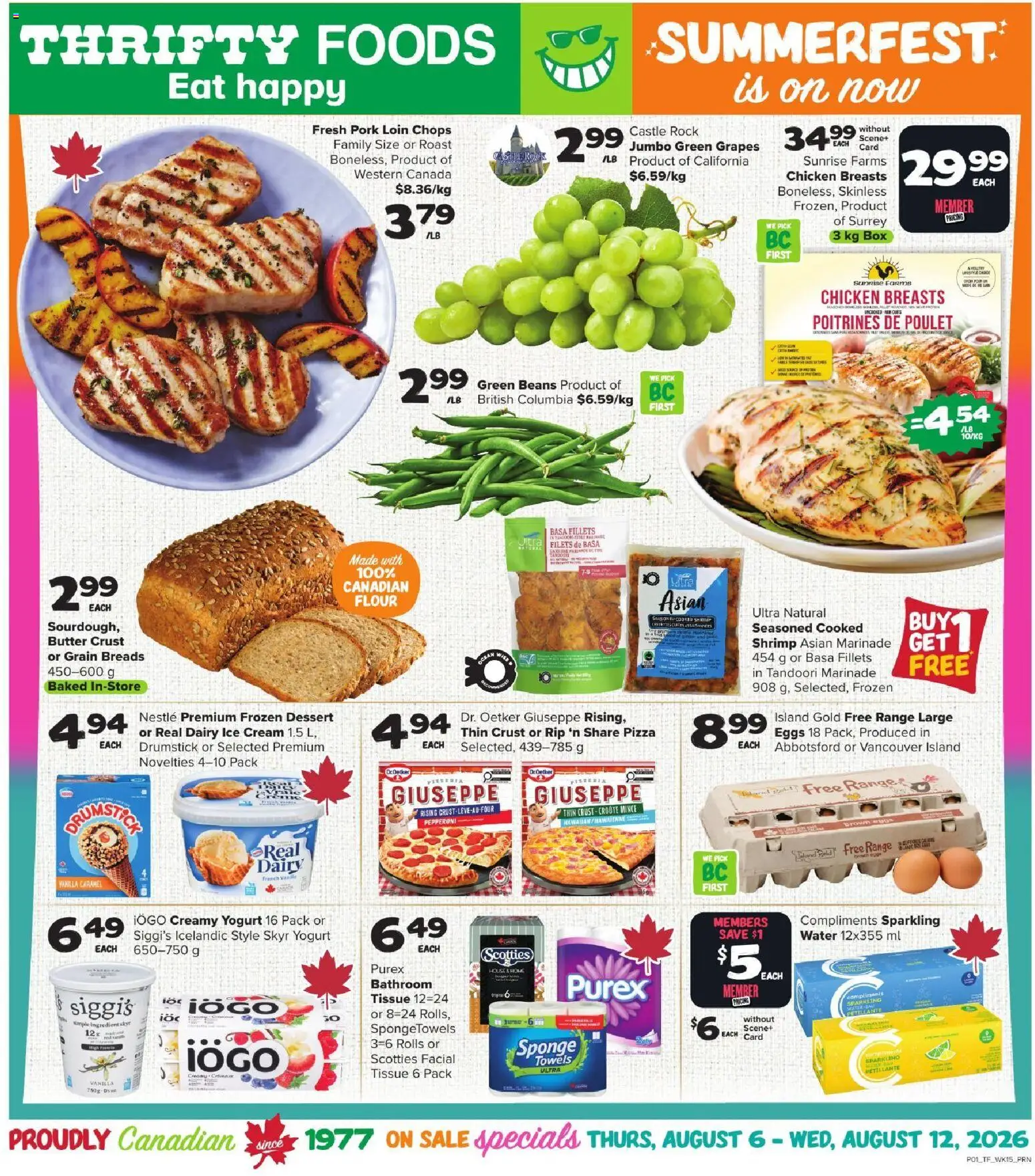 Preview of leaflet Thrifty Foods weekly flyer / circulaire from shop Thrifty Foods is valid from Aug 06, 2026