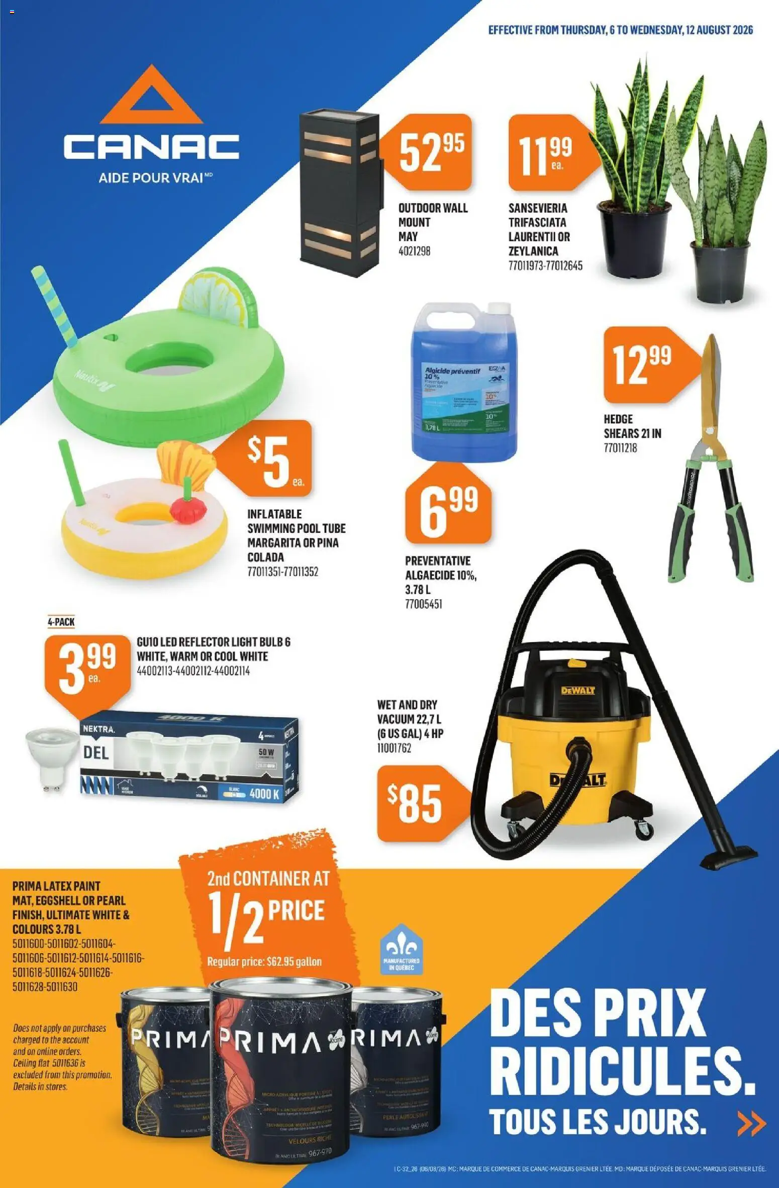 Preview of leaflet Canac weekly flyer from shop Canac is valid from Aug 06, 2026