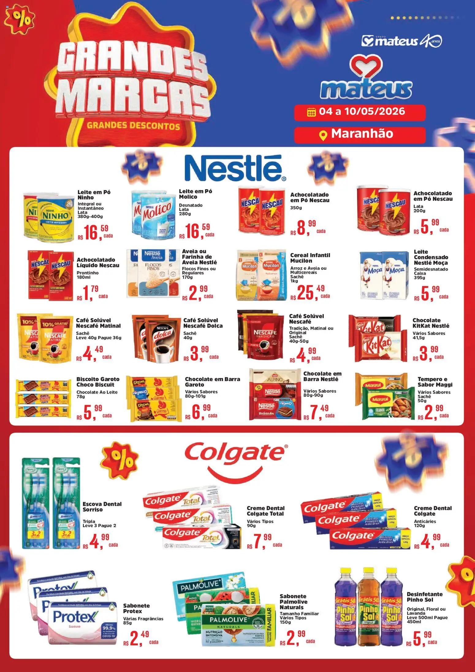 Pré-Visualização do folheto "Mateus ofertas Grande Marcas" da loja Mateus válido a partir de 04/05/2026