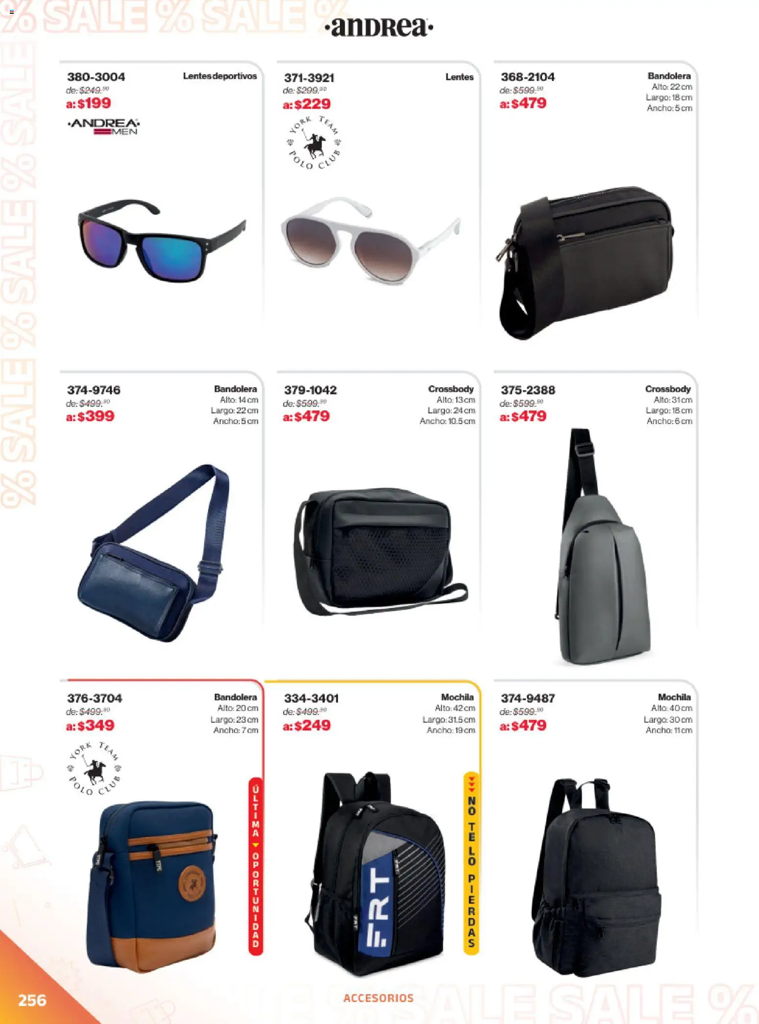 Vista previa las ofertas de la tienda Andrea - Catálogo Outlet desde el 21/12/2025 - Mochila, Lentes