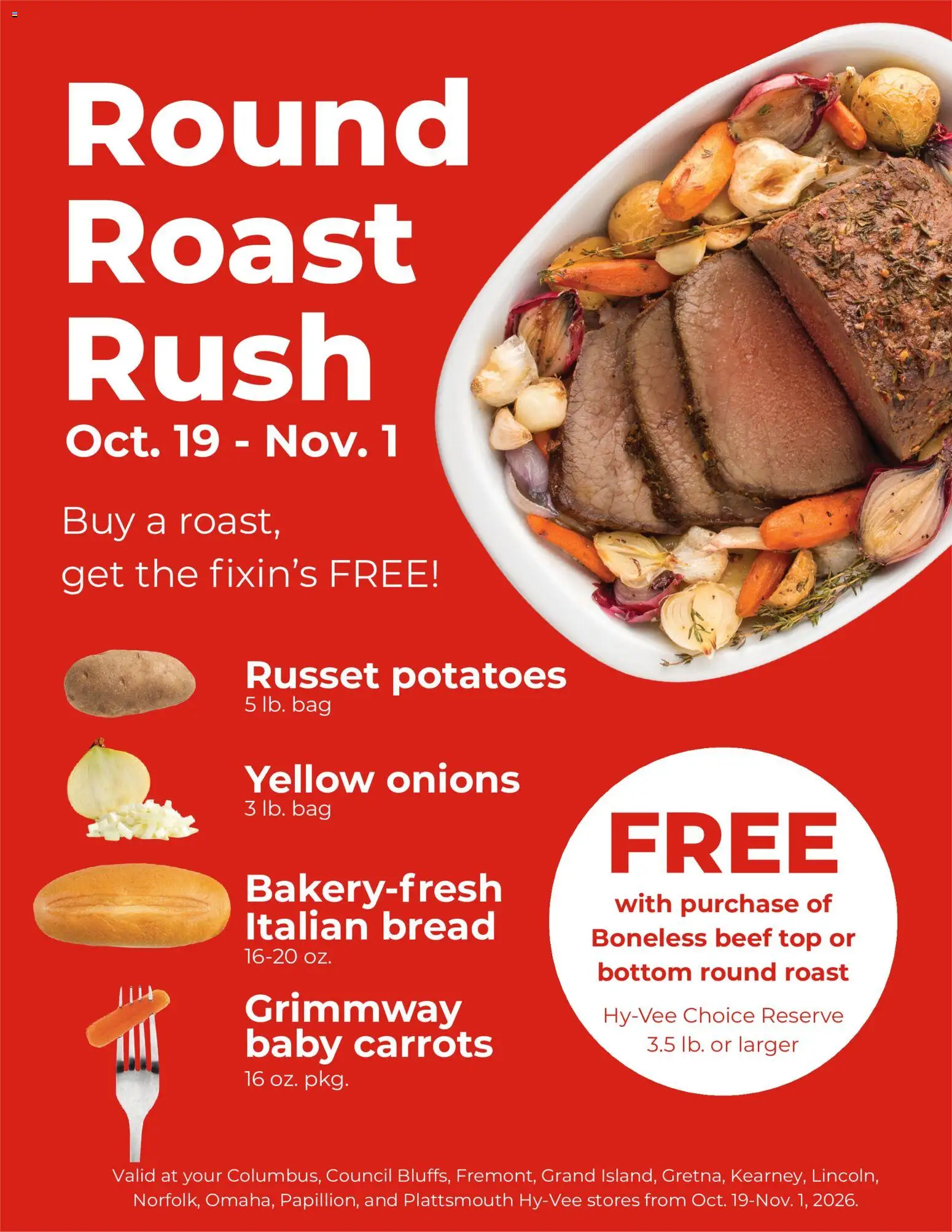 Ad Preview of HyVee HyVee Round Roast Rush from 10/19/2026