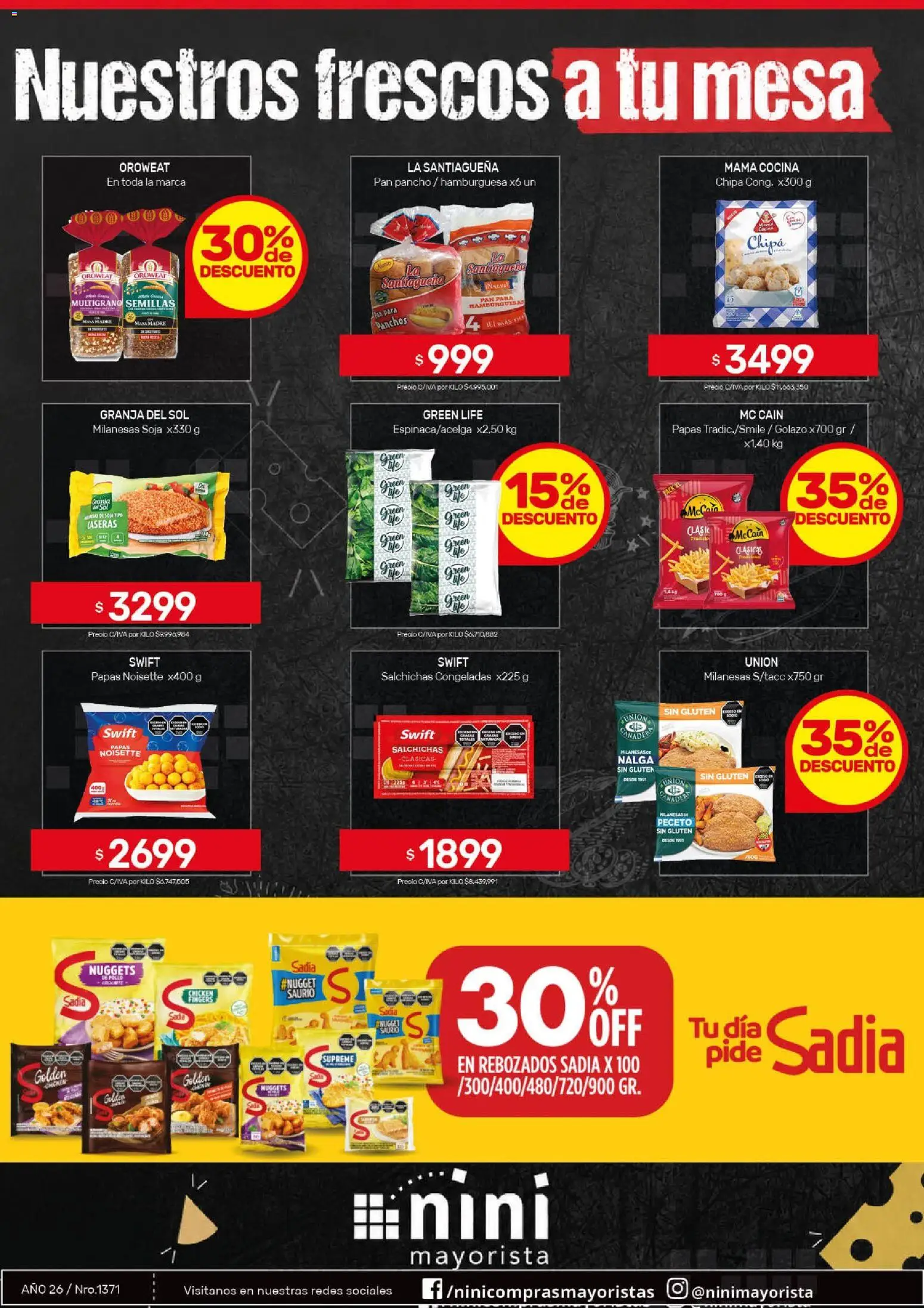 Vista previa del folleto de la tienda NINI Mayorista válido desde el 05/08/2026 - Papas, Cocina, Milanesas, Pollo, Mesa, Semillas, Masa, Salchichas