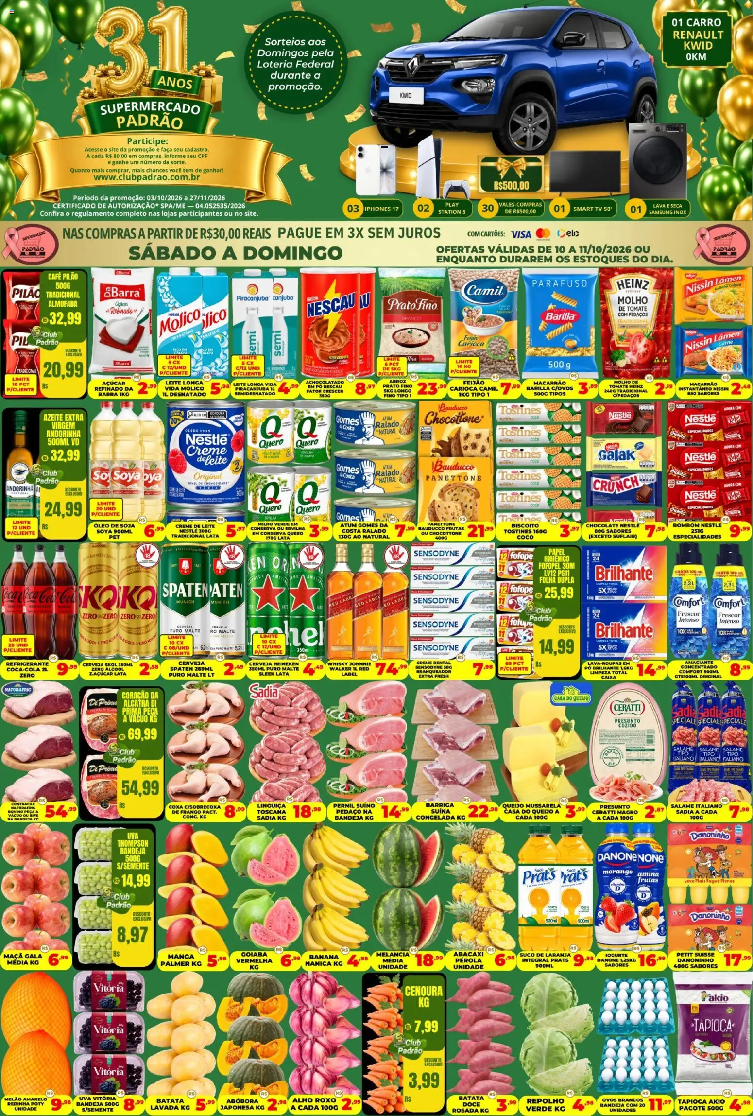 Pré-Visualização do folheto "Supermercado Padrão - Ofertas da semana" da loja Supermercado Padrão válido a partir de 01/10/2026