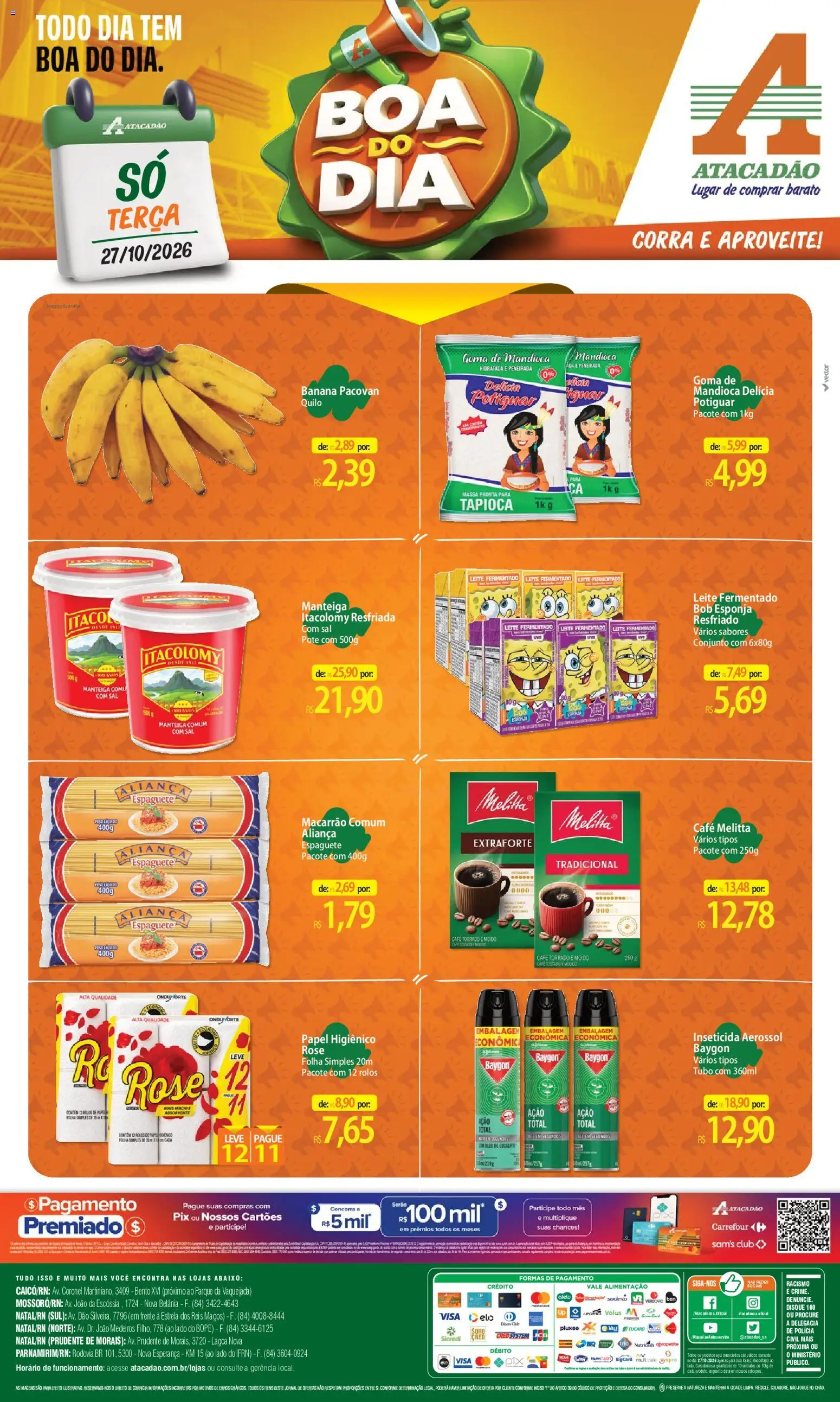 Pré-Visualização do folheto "Atacadão ofertas - RN" da loja Atacadão válido a partir de 27/10/2026