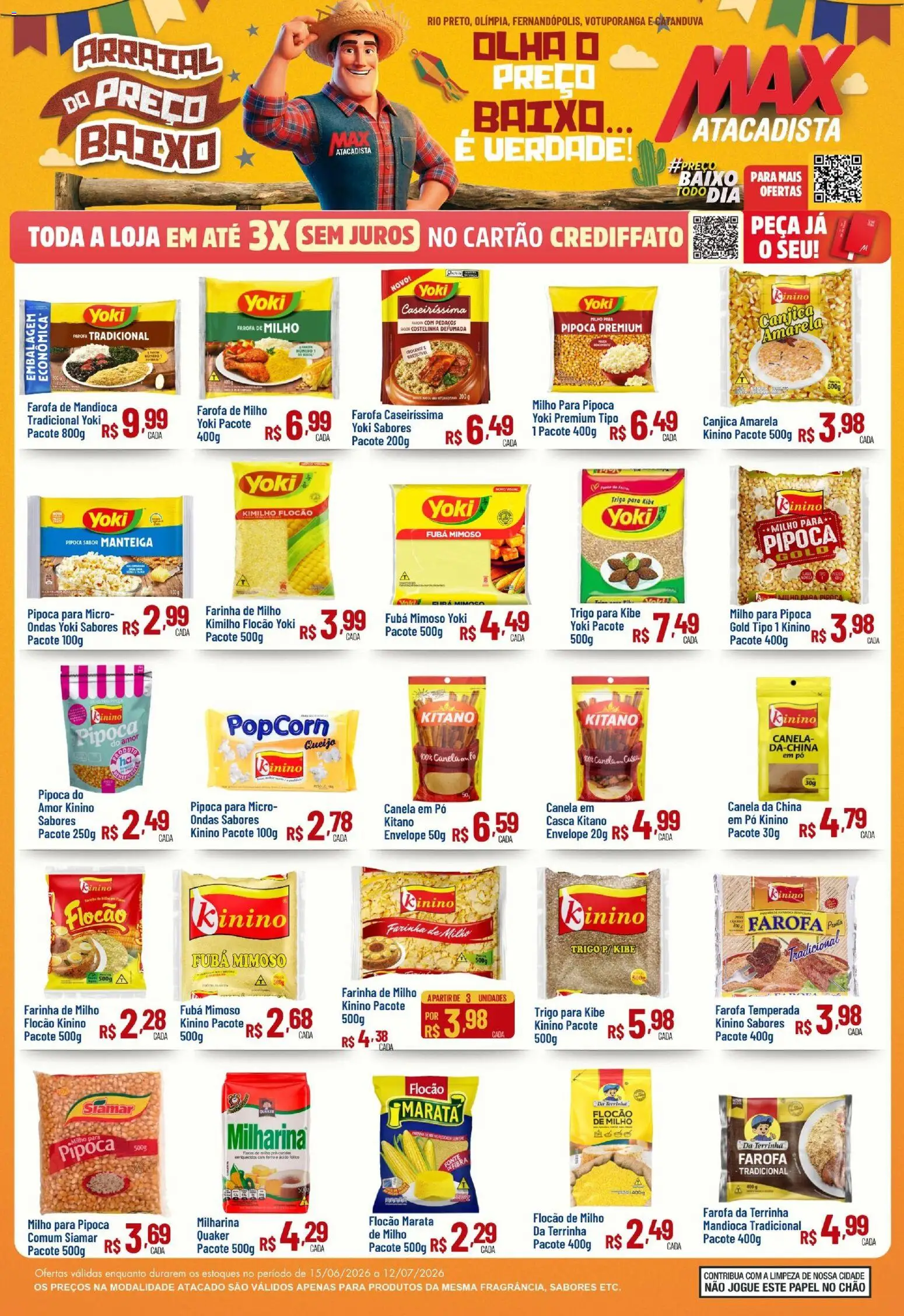 Pré-Visualização do folheto "Max Atacadista ofertas Preço Baixo" da loja Max Atacadista válido a partir de 15/06/2026