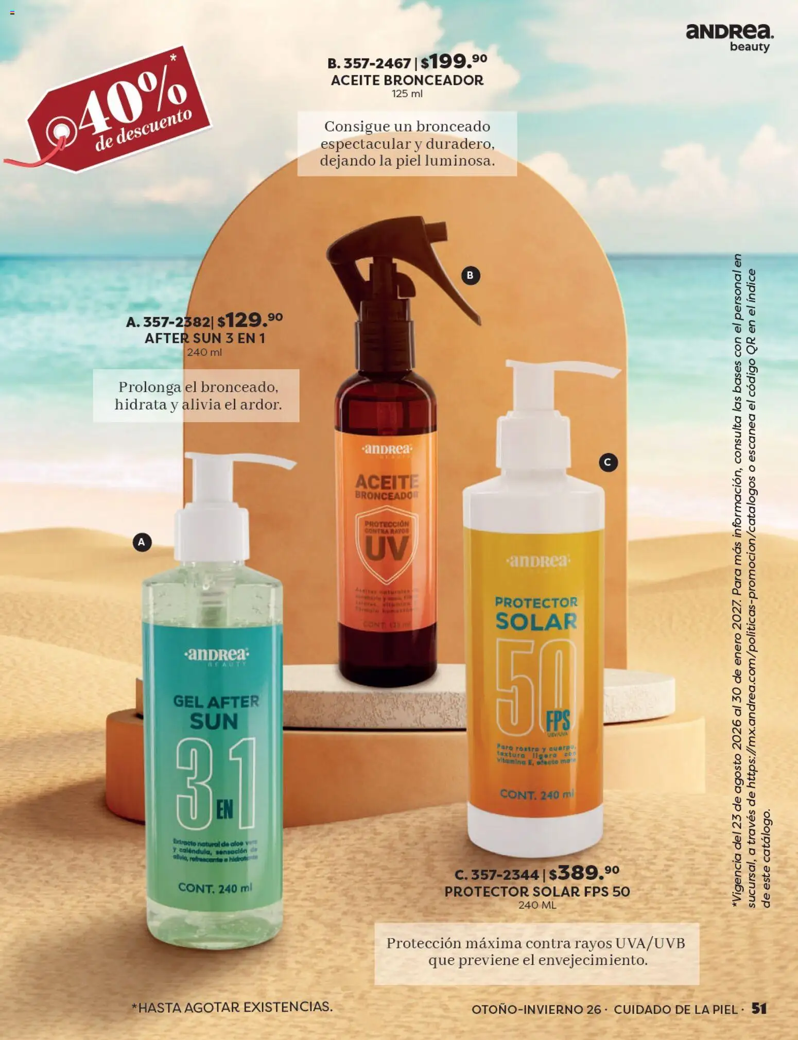 Vista previa las ofertas de la tienda Andrea - Andrea catálogo Beauty desde el 23/08/2026 