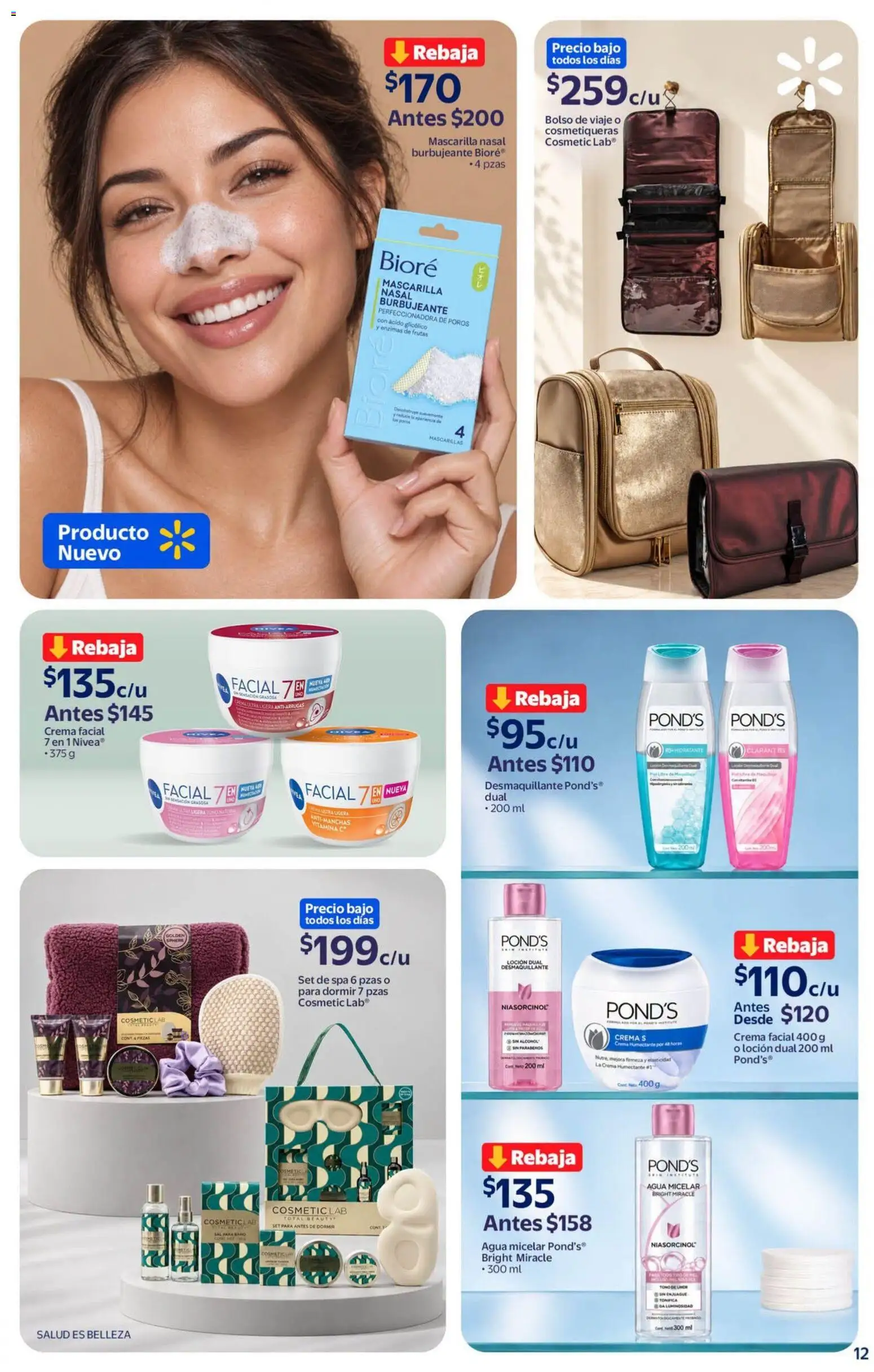 Vista previa las ofertas de la tienda Walmart - Walmart folleto Tu rutina K-Beauty a precios bajos. desde el 18/09/2026 - Agua, Baño, Bolso, Alcohol, Mascarillas, Mascarilla, Desmaquillante, Loción