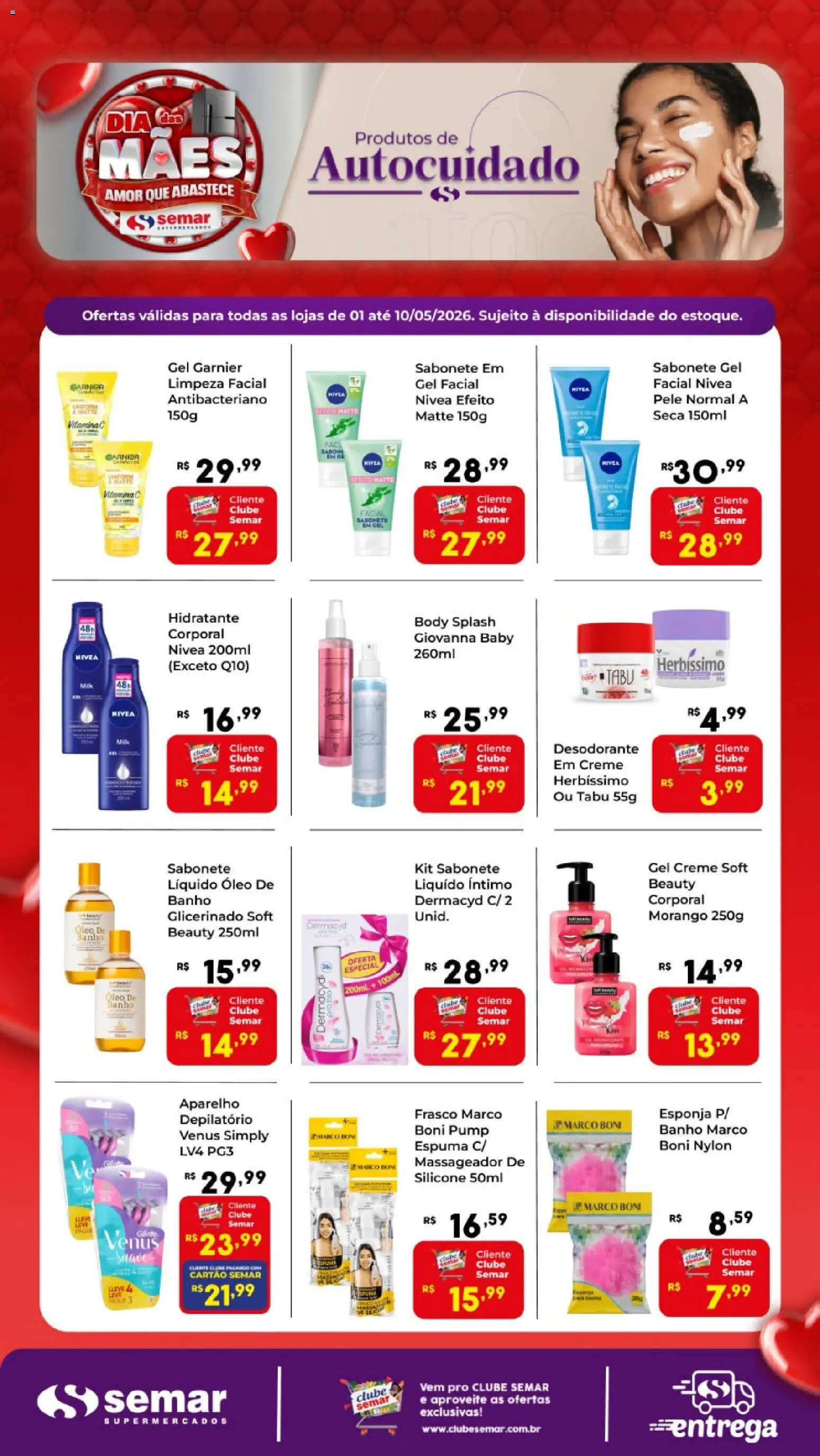 Pré-Visualização do folheto "Semar Supermercado ofertas Autocuidado" da loja Semar Supermercado válido a partir de 01/05/2026