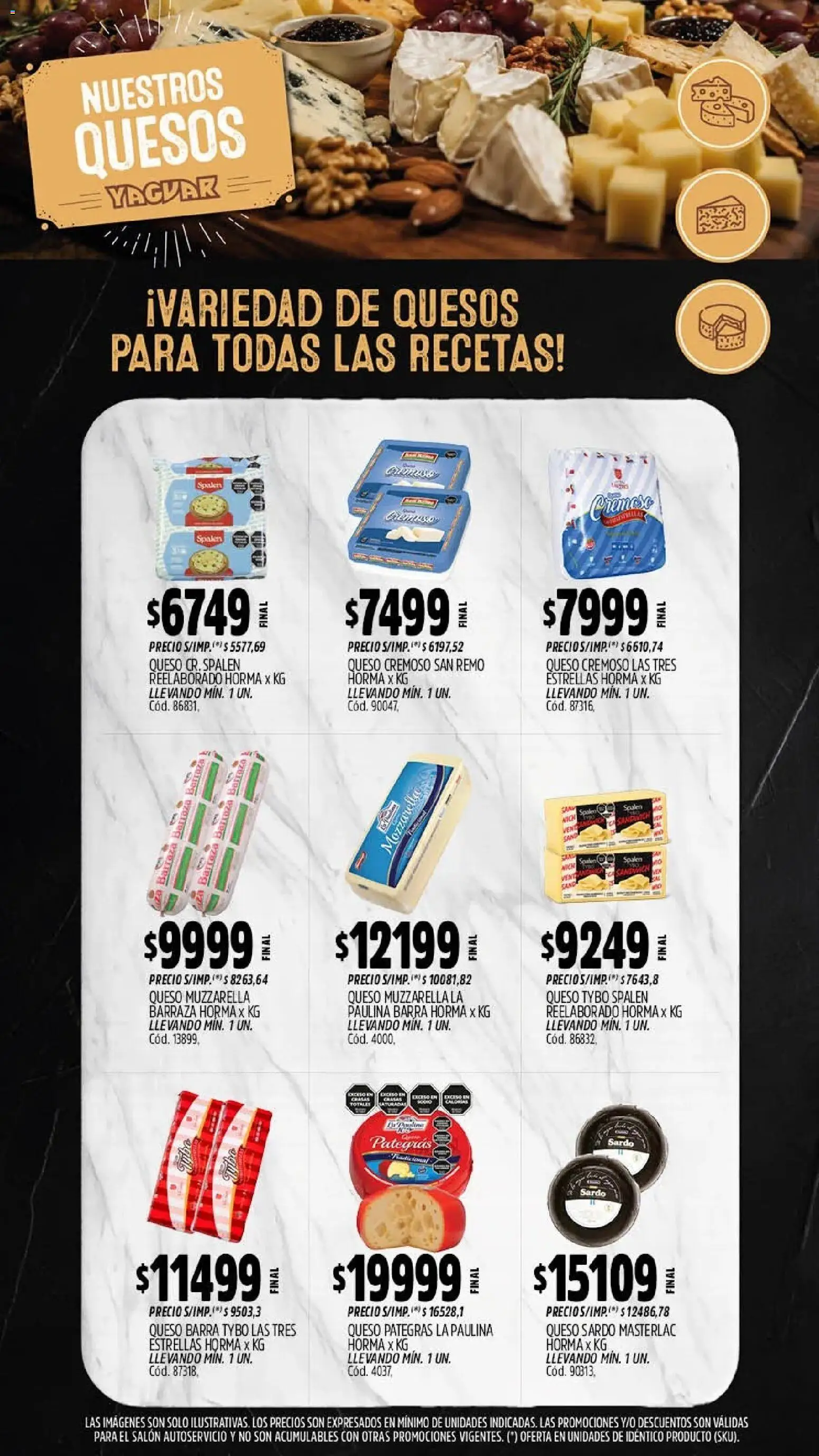 Vista previa del folleto de la tienda Yaguar válido desde el 28/09/2026 - Queso, Mozzarella, Muzzarella