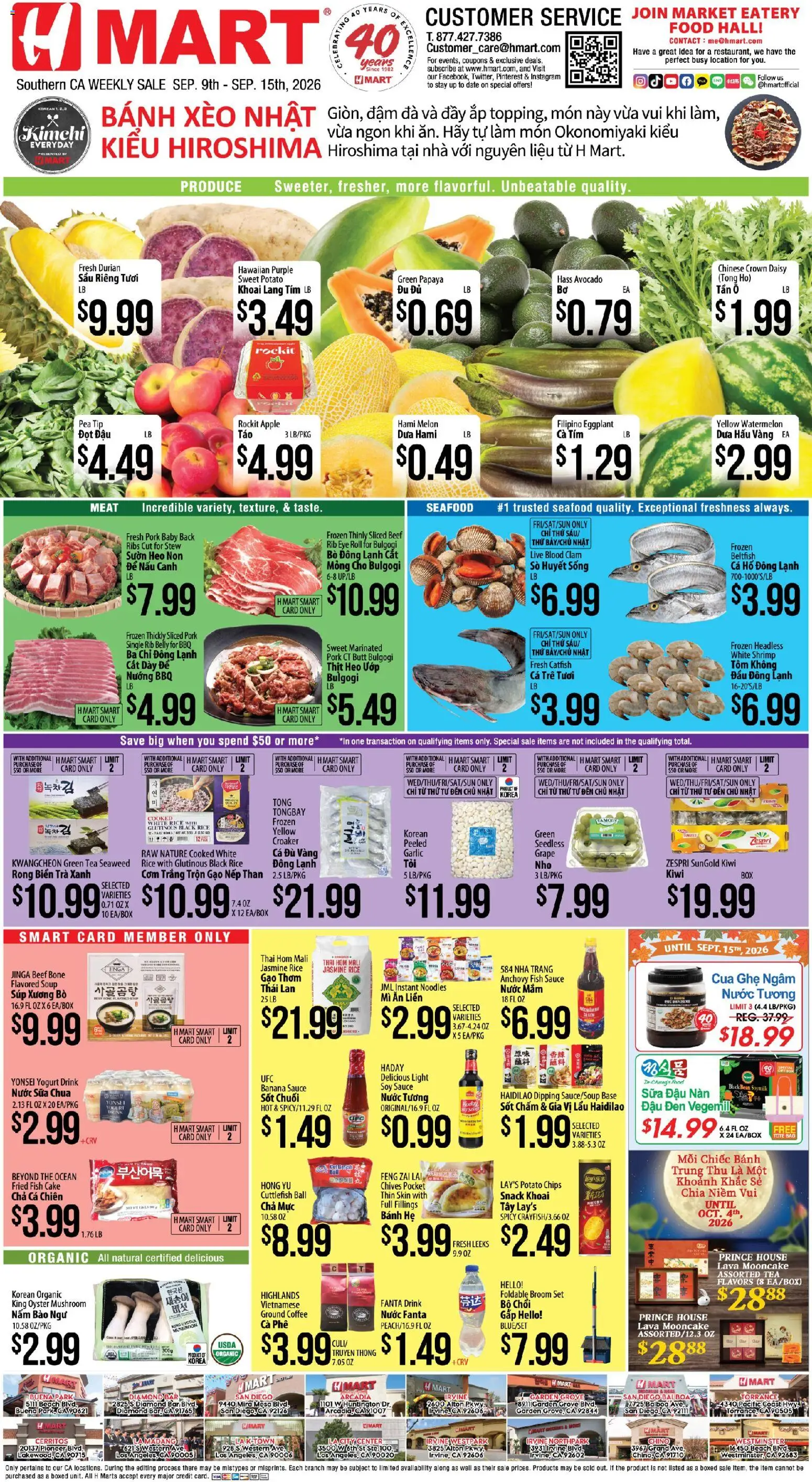Ad Preview of Hmart Hmart Weekly Ad - VIETNAMESE - CA from 09/09/2026