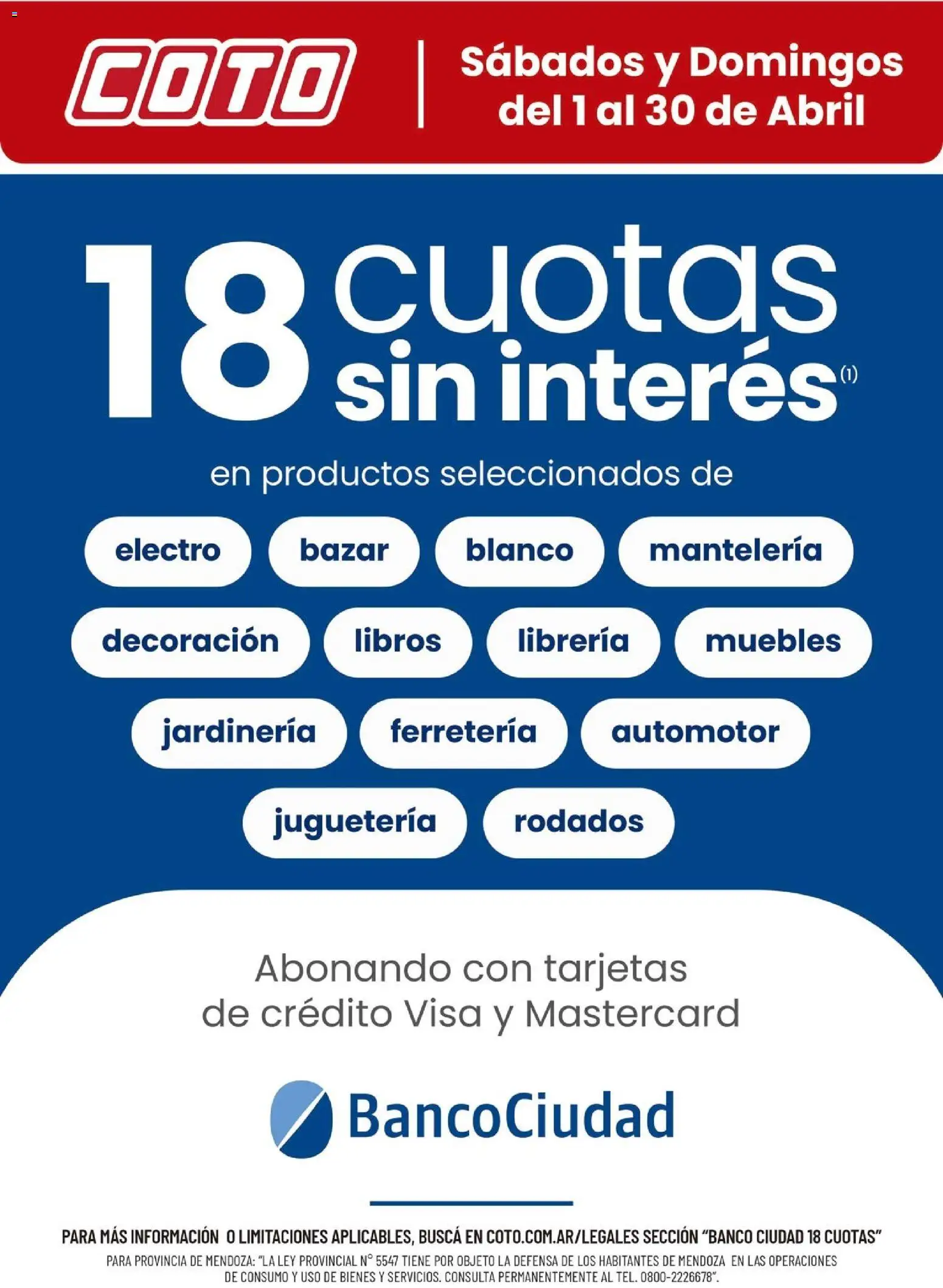 Vista previa del folleto de la tienda Coto válido desde el 01/04/2026 - Banco, Libros, Decoración