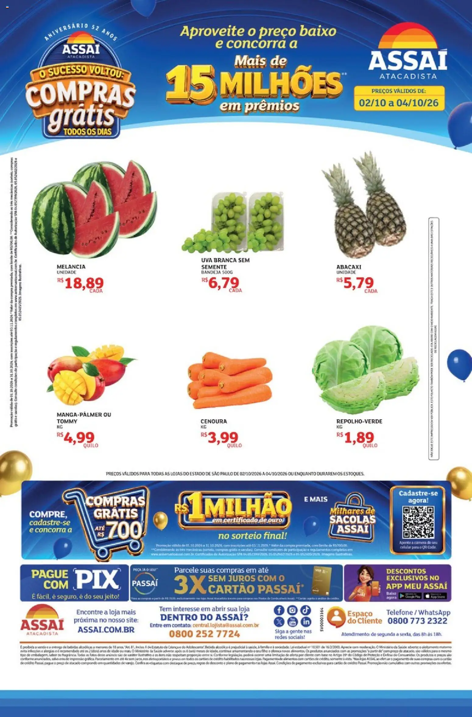 Pré-Visualização do folheto "Assaí Atacadista ofertas - SP" da loja Assaí Atacadista válido a partir de 02/10/2026