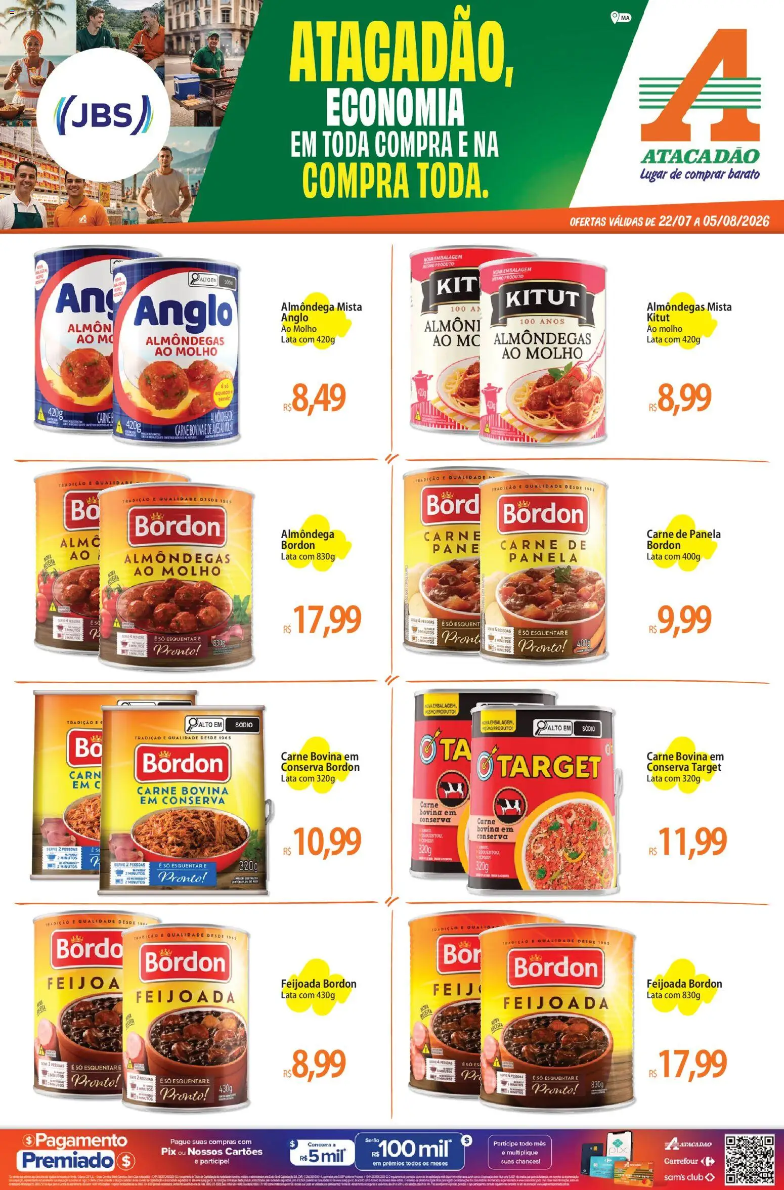 Pré-Visualização do folheto "Atacadão ofertas - MA" da loja Atacadão válido a partir de 22/07/2026 - Carne, Aves, Panela, Carne bovina, Brie