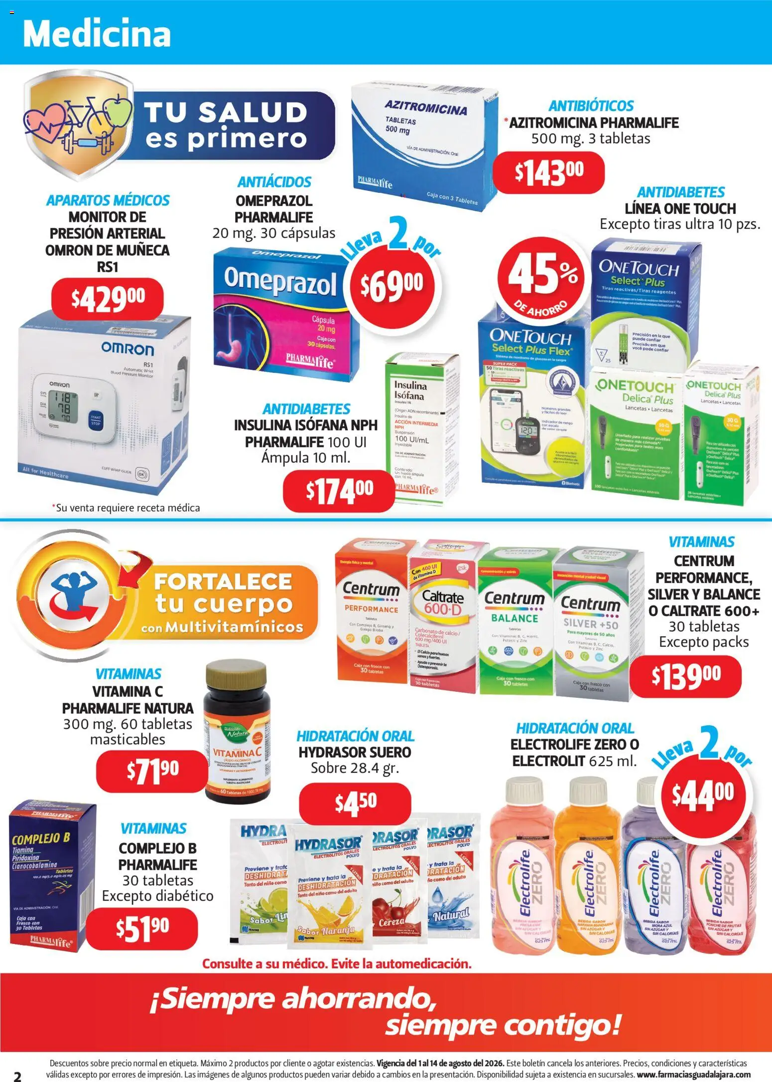 Vista previa las ofertas de la tienda Farmacia Guadalajara - Farmacia Guadalajara catálogo desde el 01/08/2026 