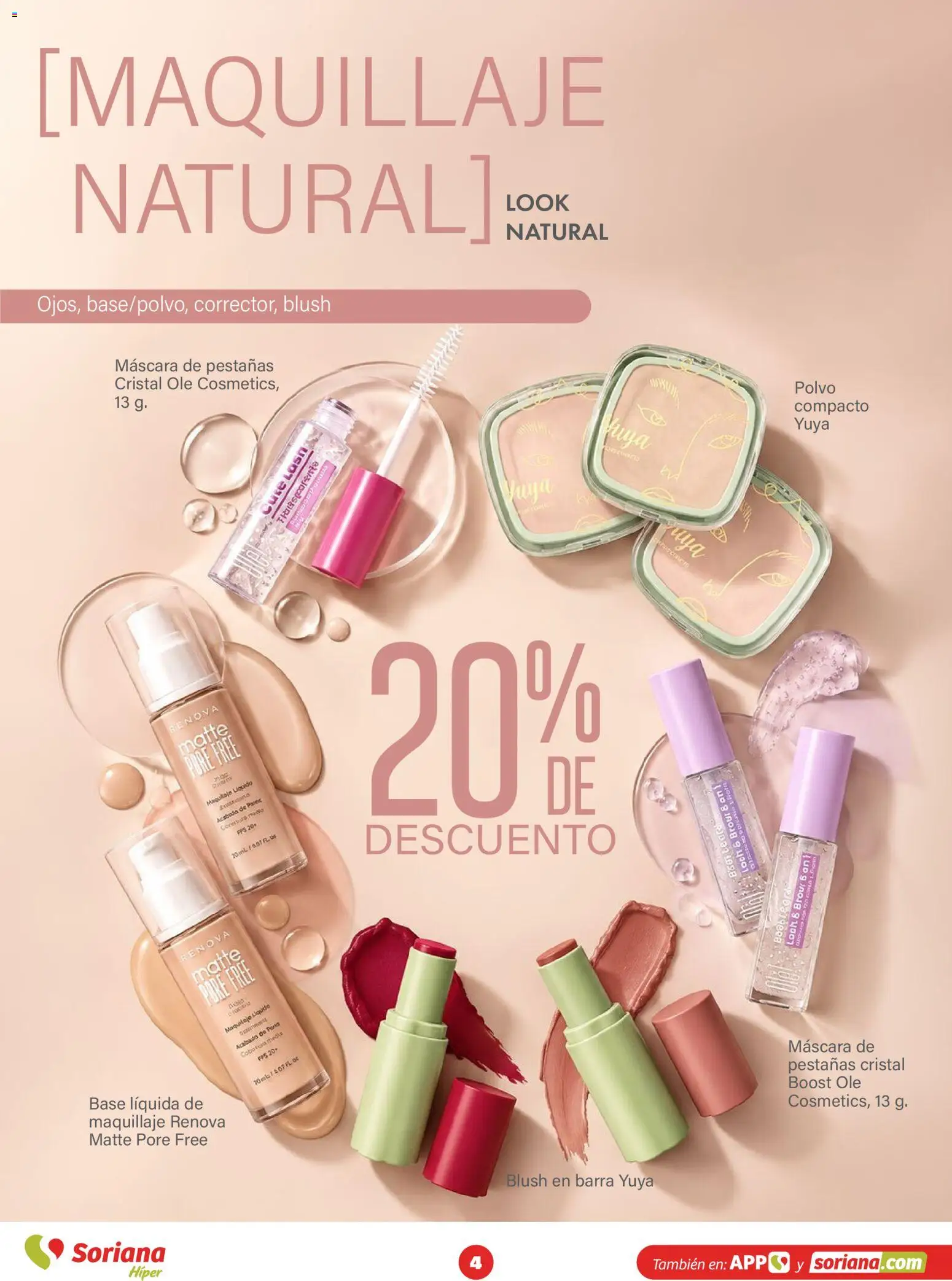 Vista previa las ofertas de la tienda Soriana - Soriana Híper - Modo #Glowing desde el 30/09/2026 - Maquillaje, Barra, Polvo, Máscara, Máscara de pestañas