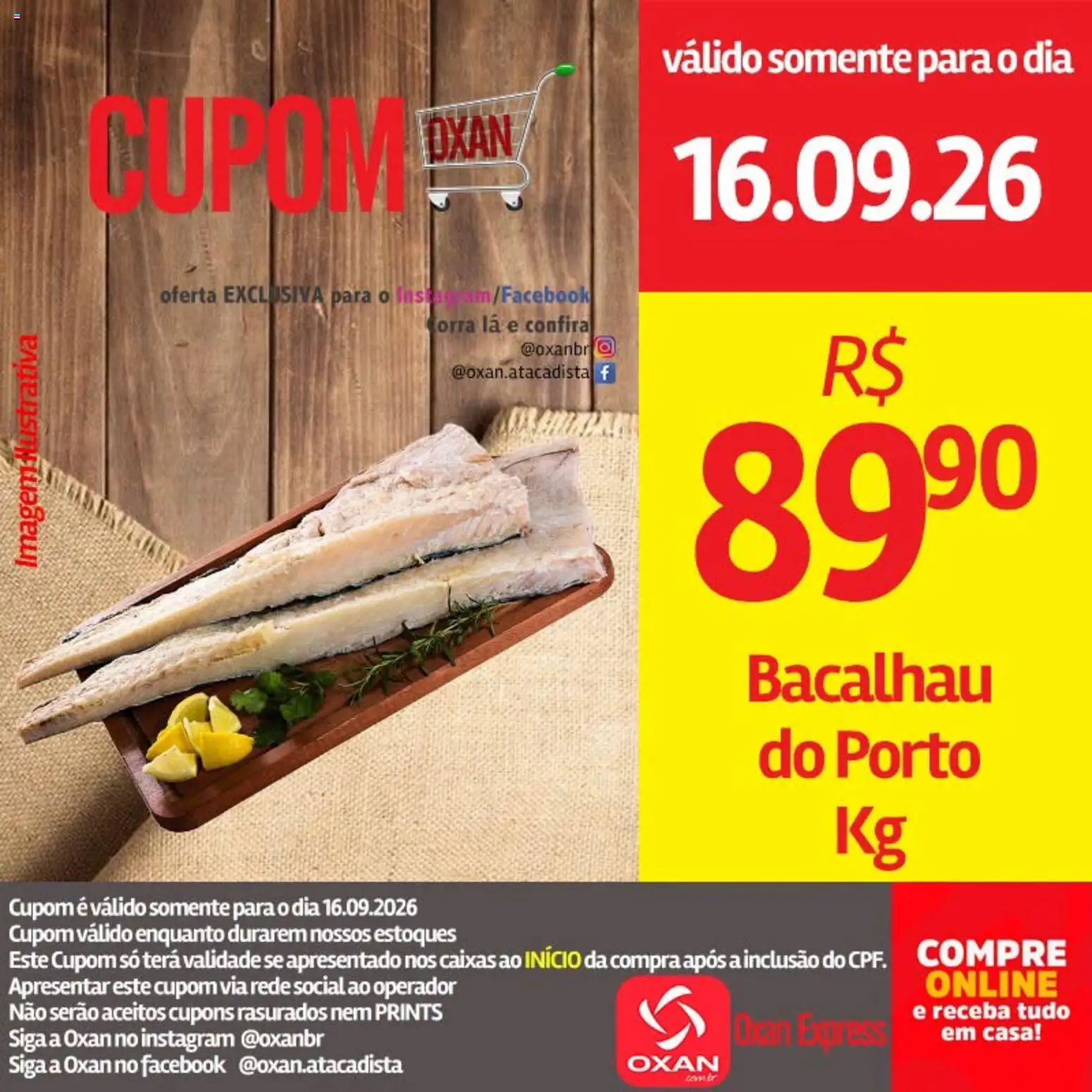 Pré-Visualização do folheto "Oxan Atacadista - Ofertas da semana" da loja Oxan Atacadista válido a partir de 16/09/2026 - Bacalhau