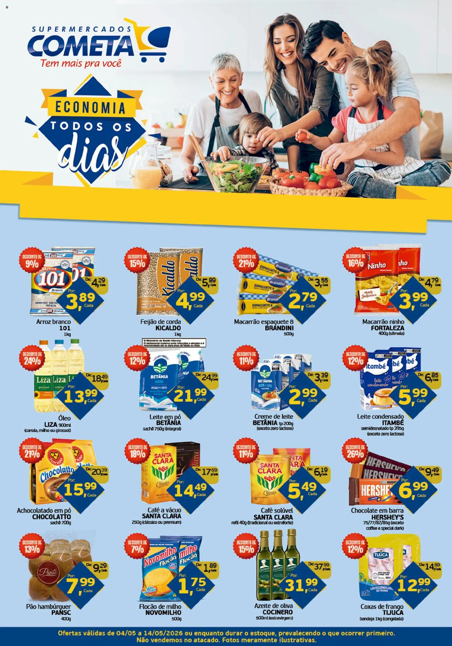 Pré-Visualização do folheto "Cometa Supermercados ofertas Dezenal" da loja Cometa Supermercados válido a partir de 04/05/2026