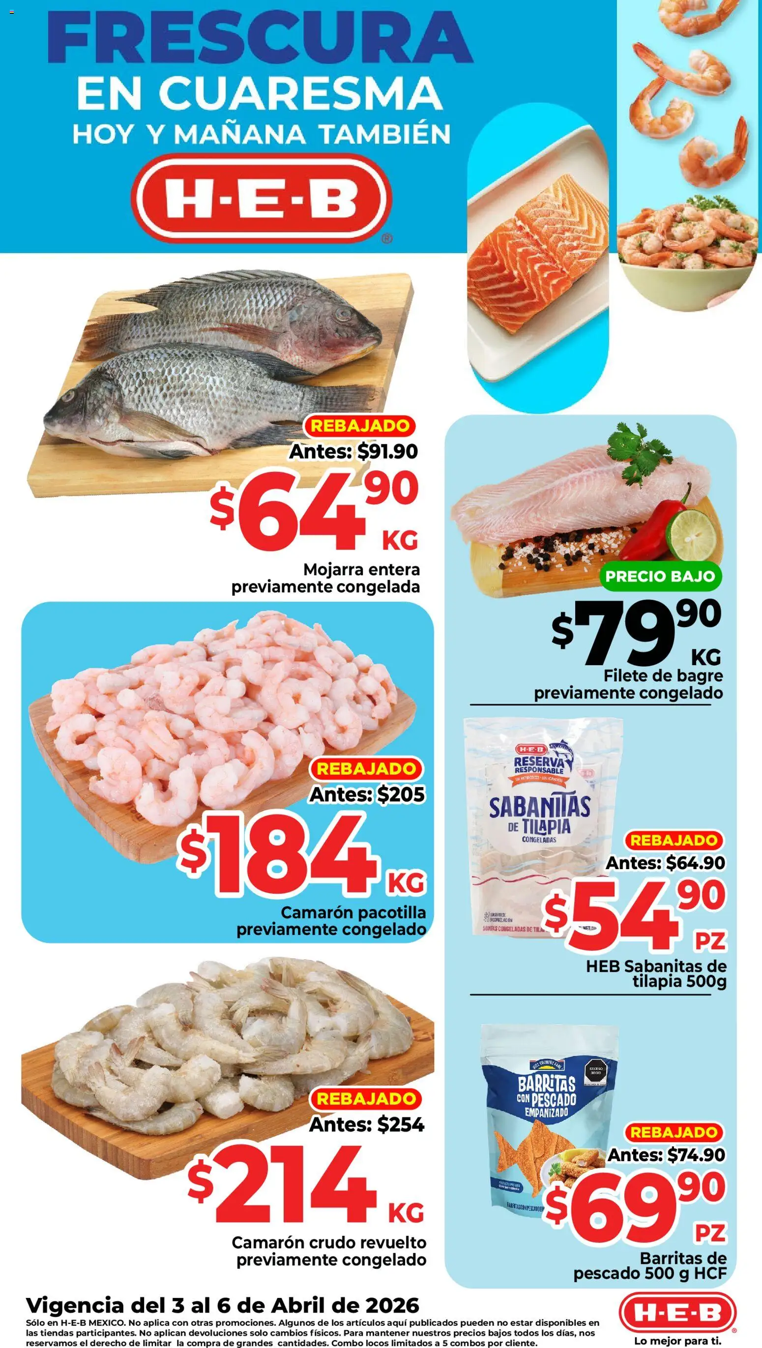 Vista previa las ofertas de la tienda H-E-B - H-E-B folleto desde el 03/04/2026 - Tilapia, Filete