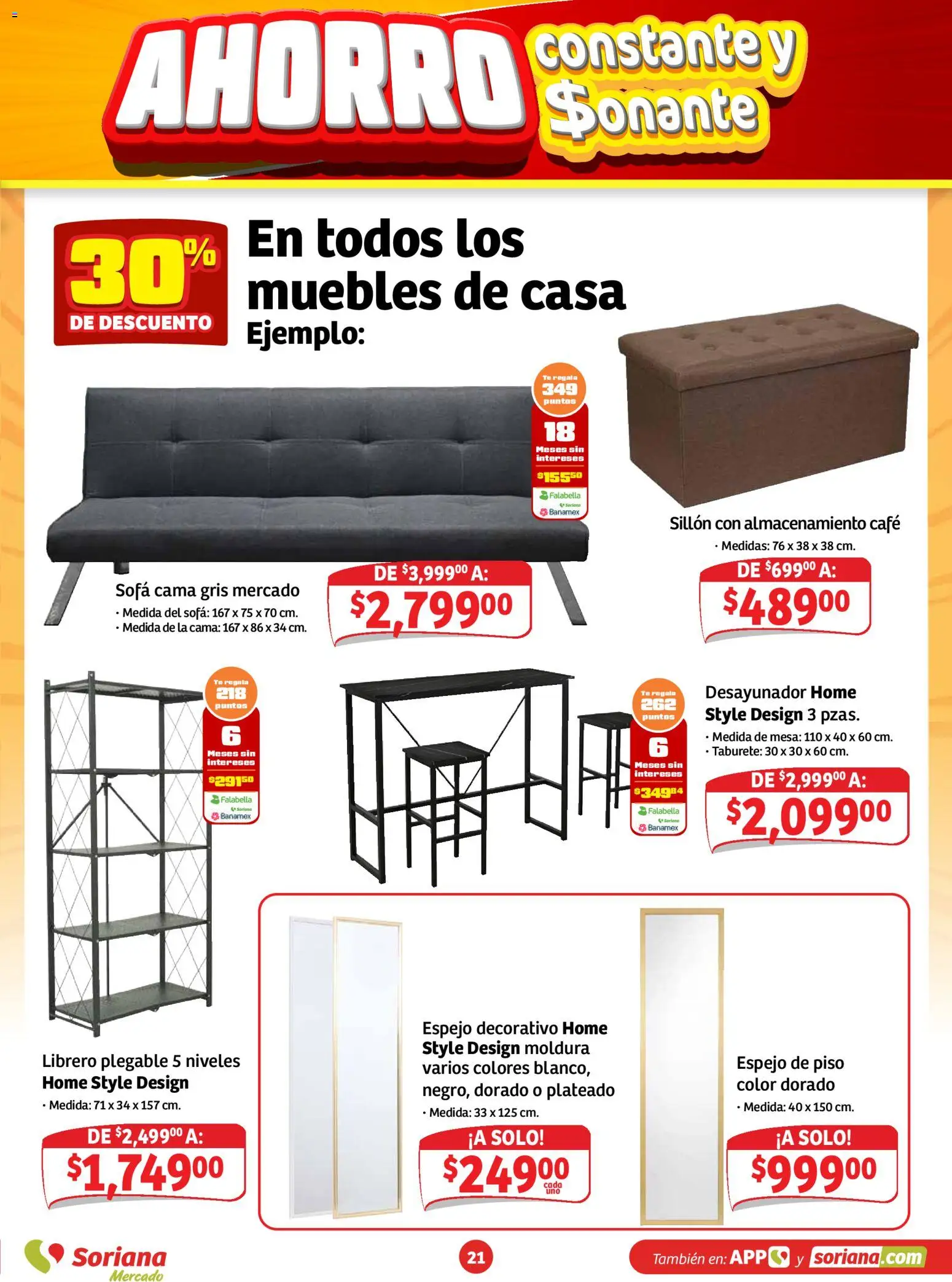 Vista previa las ofertas de la tienda Soriana - Soriana folleto Ahorro constante y sonante desde el 23/10/2026 