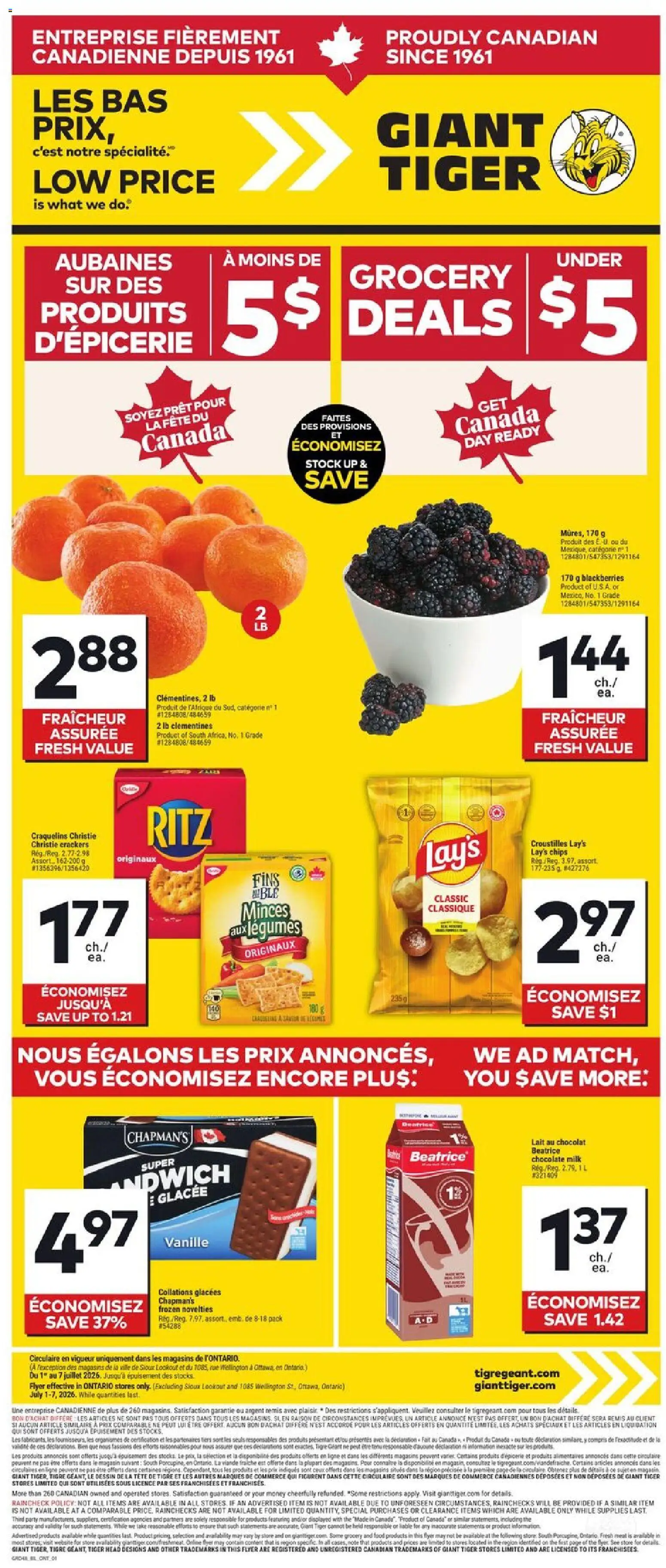 Preview of leaflet Giant Tiger circulaire from shop Giant Tiger is valid from Jul 01, 2026