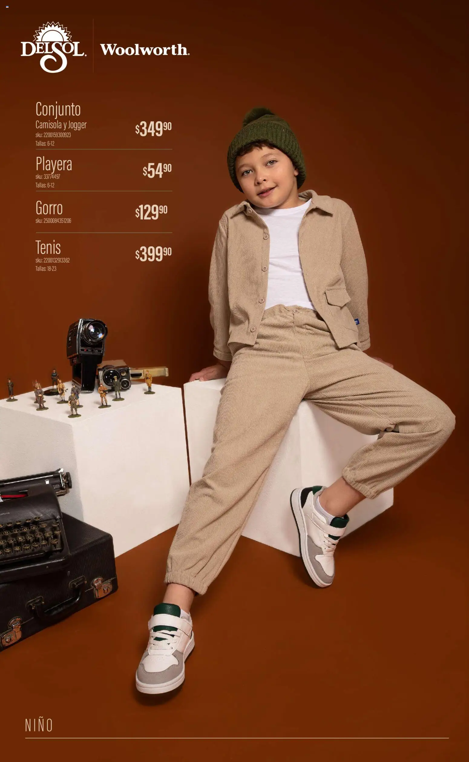 Vista previa las ofertas de la tienda Del Sol y Woolworth - Del Sol y Woolworth catálogo Luce el Otoño desde el 01/10/2026 - Tenis, Playera, Conjunto