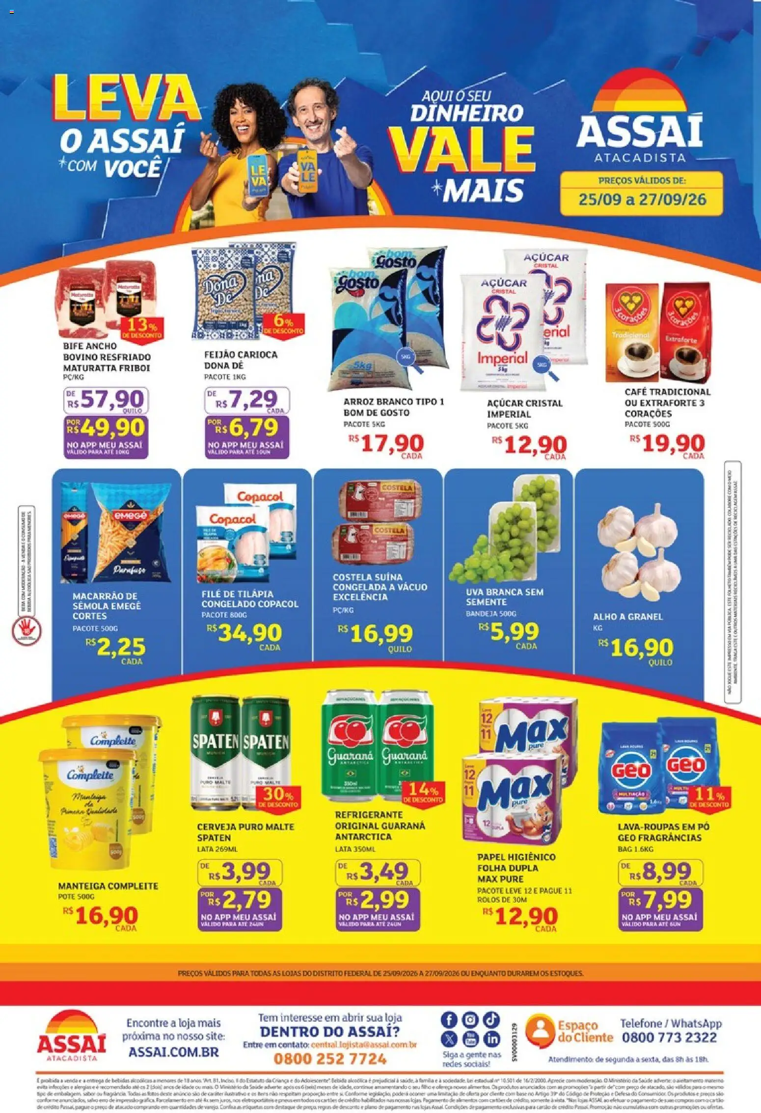 Pré-Visualização do folheto "Assaí Atacadista ofertas - DF" da loja Assaí Atacadista válido a partir de 25/09/2026