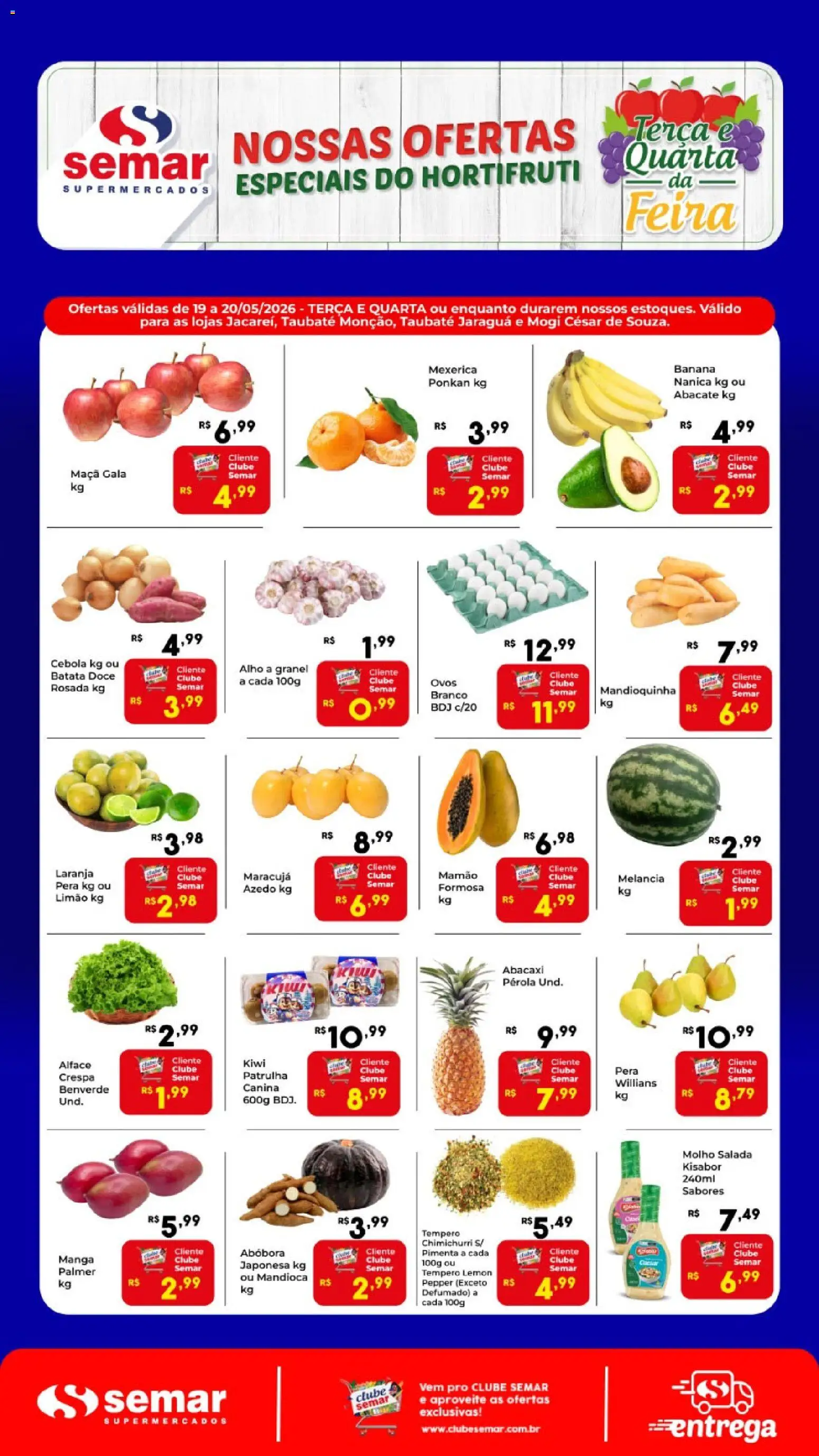 Pré-Visualização do folheto "Semar Supermercado ofertas Terça e Quarta da Feira" da loja Semar Supermercado válido a partir de 19/05/2026