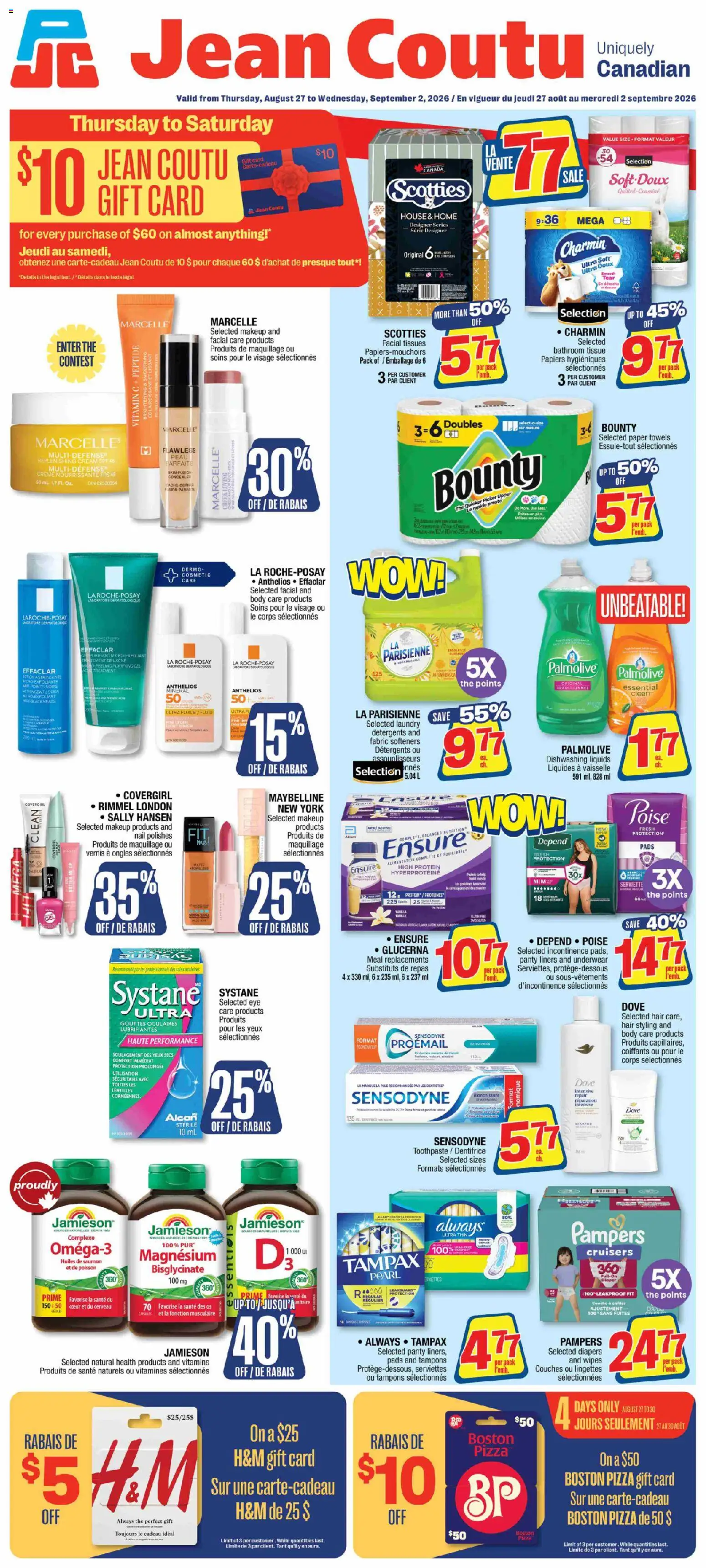 Preview of leaflet Jean Coutu weekly flyer from shop Jean Coutu is valid from Aug 27, 2026