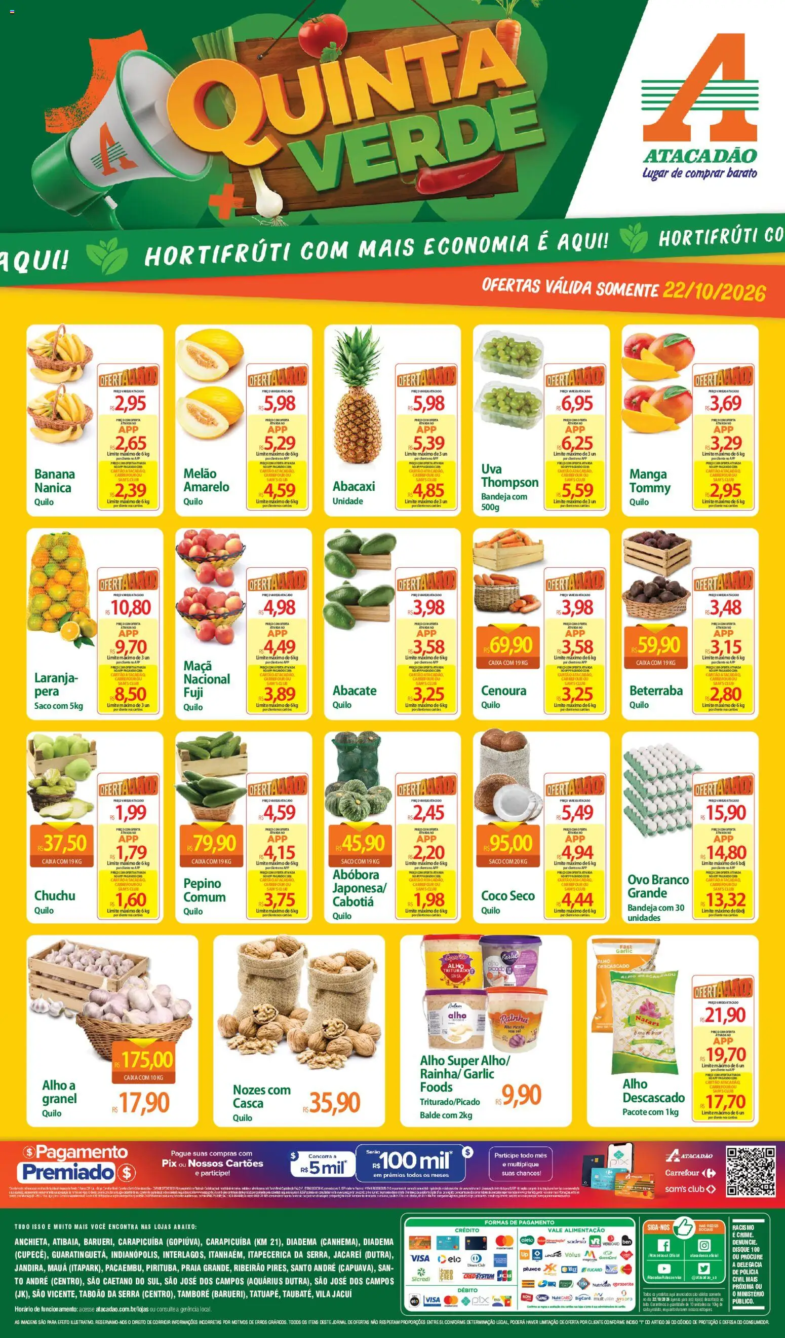 Pré-Visualização do folheto "Atacadão ofertas - SP" da loja Atacadão válido a partir de 22/10/2026