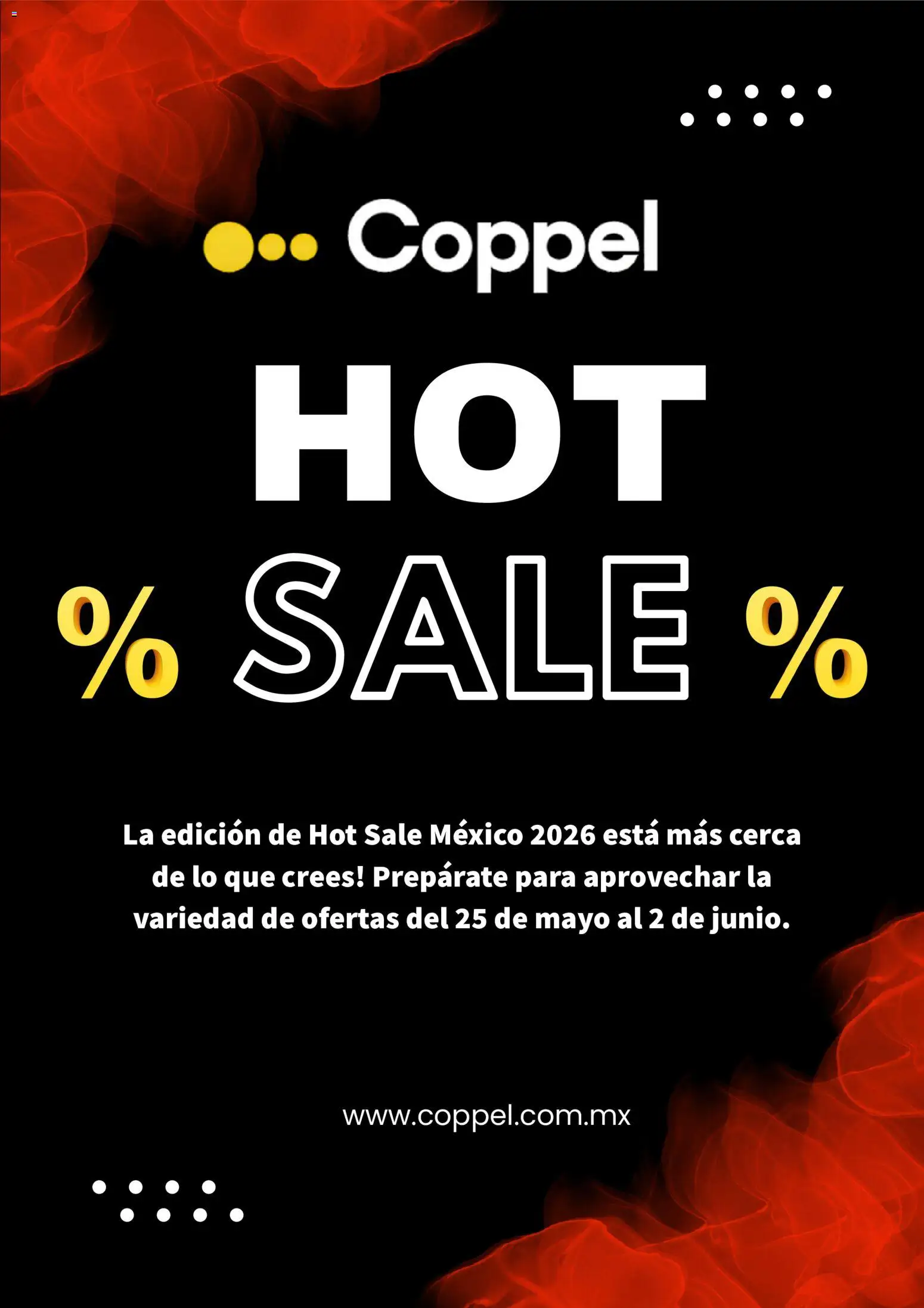 Vista previa las ofertas de la tienda Coppel - Coppel Hot Sale aviso desde el 05/05/2026 