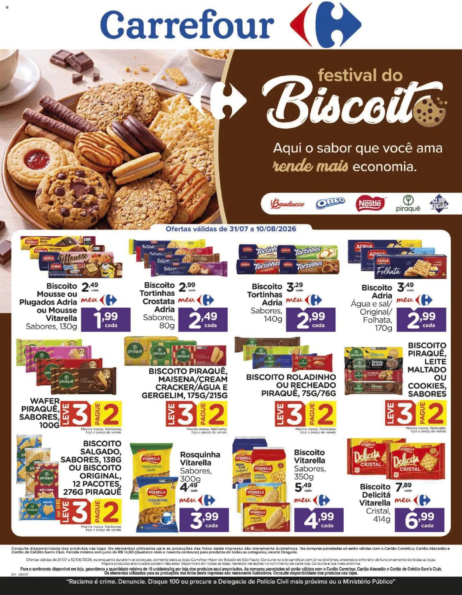 Pré-Visualização do folheto "Carrefour ofertas Festival dos biscoitos" da loja Carrefour válido a partir de 31/07/2026