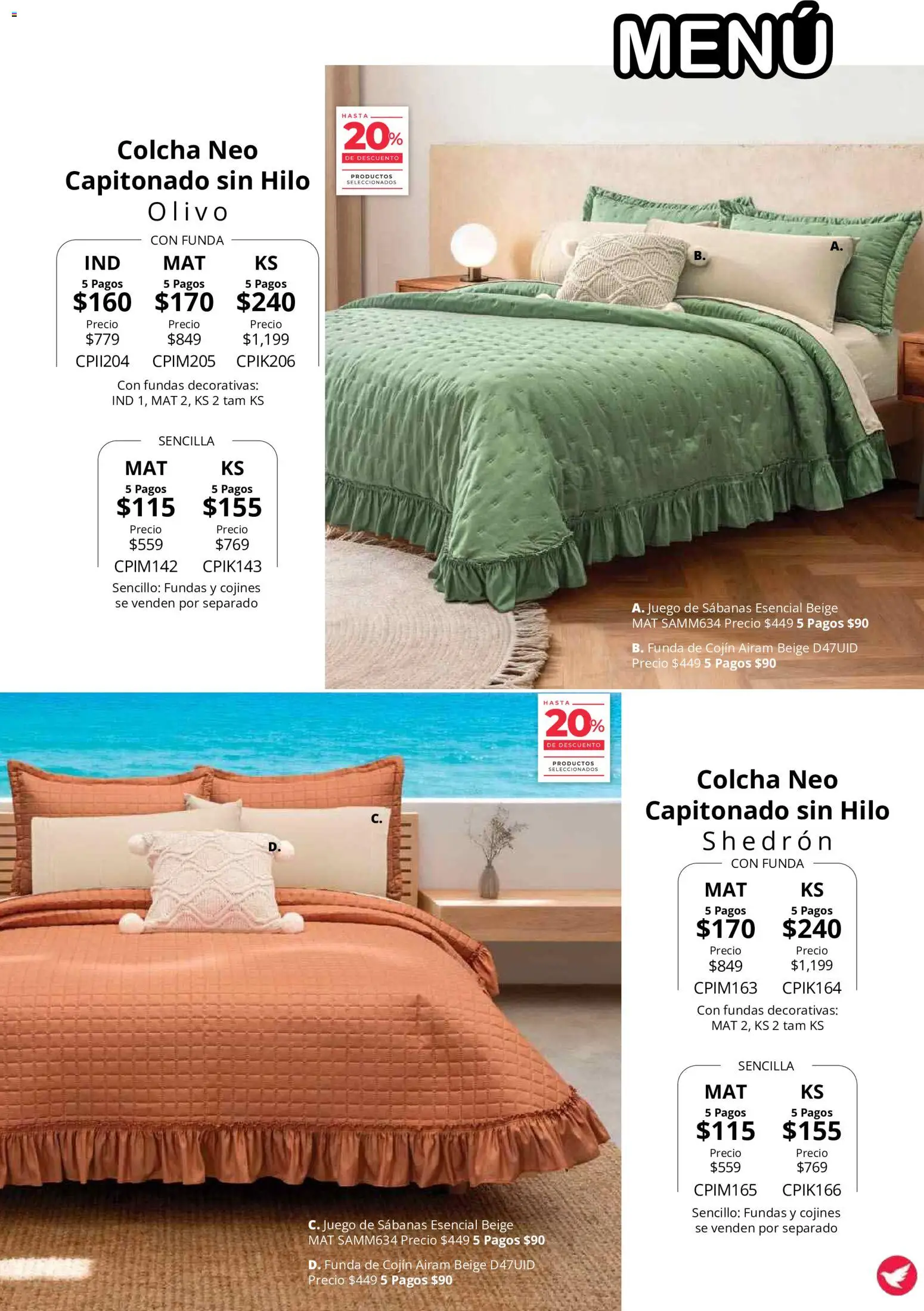 Vista previa las ofertas de la tienda Colchas Concord - Colchas Concord catálogo desde el 01/08/2026 