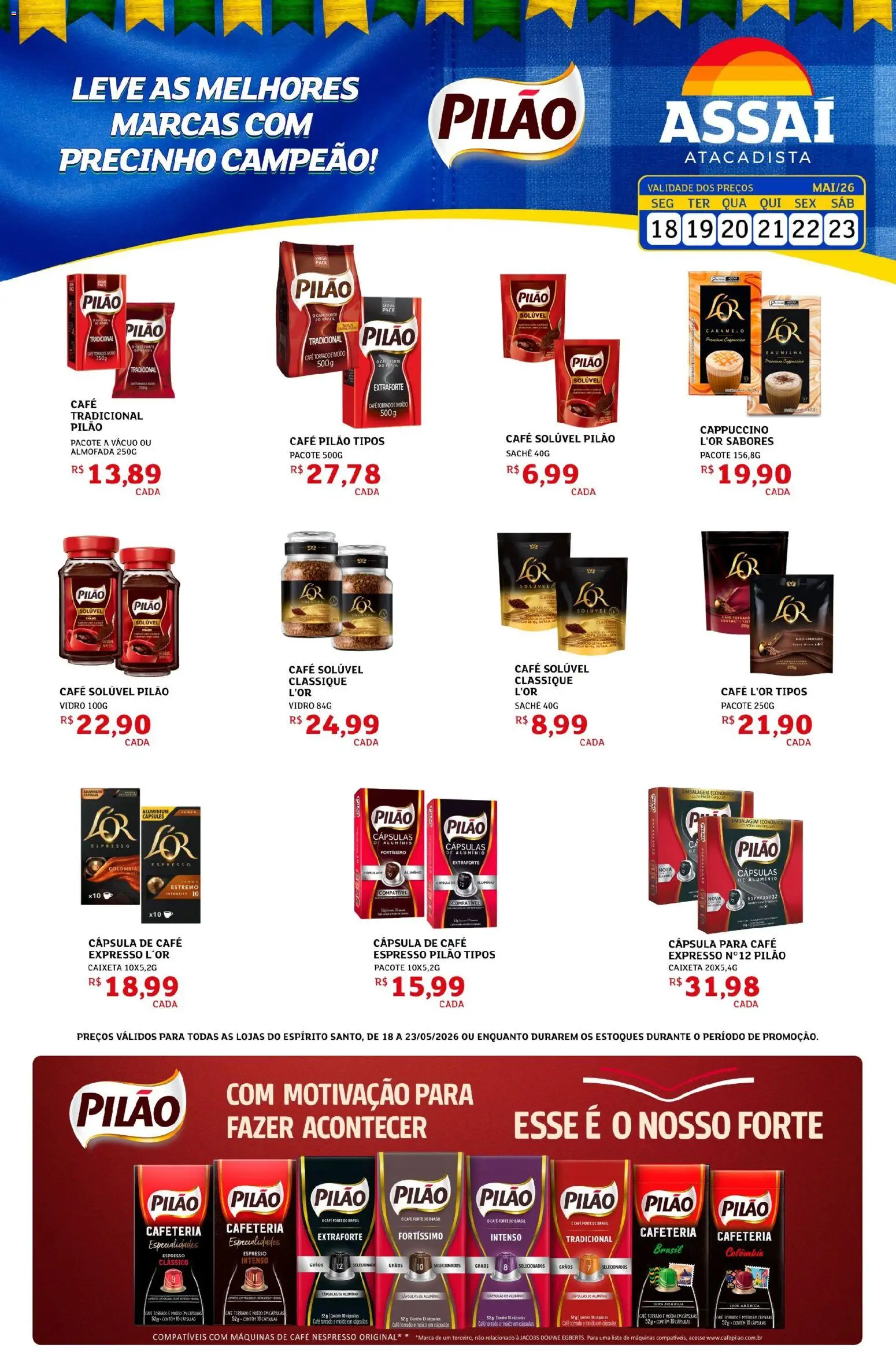 Pré-Visualização do folheto "Assaí Atacadista ofertas - ES" da loja Assaí Atacadista válido a partir de 18/05/2026
