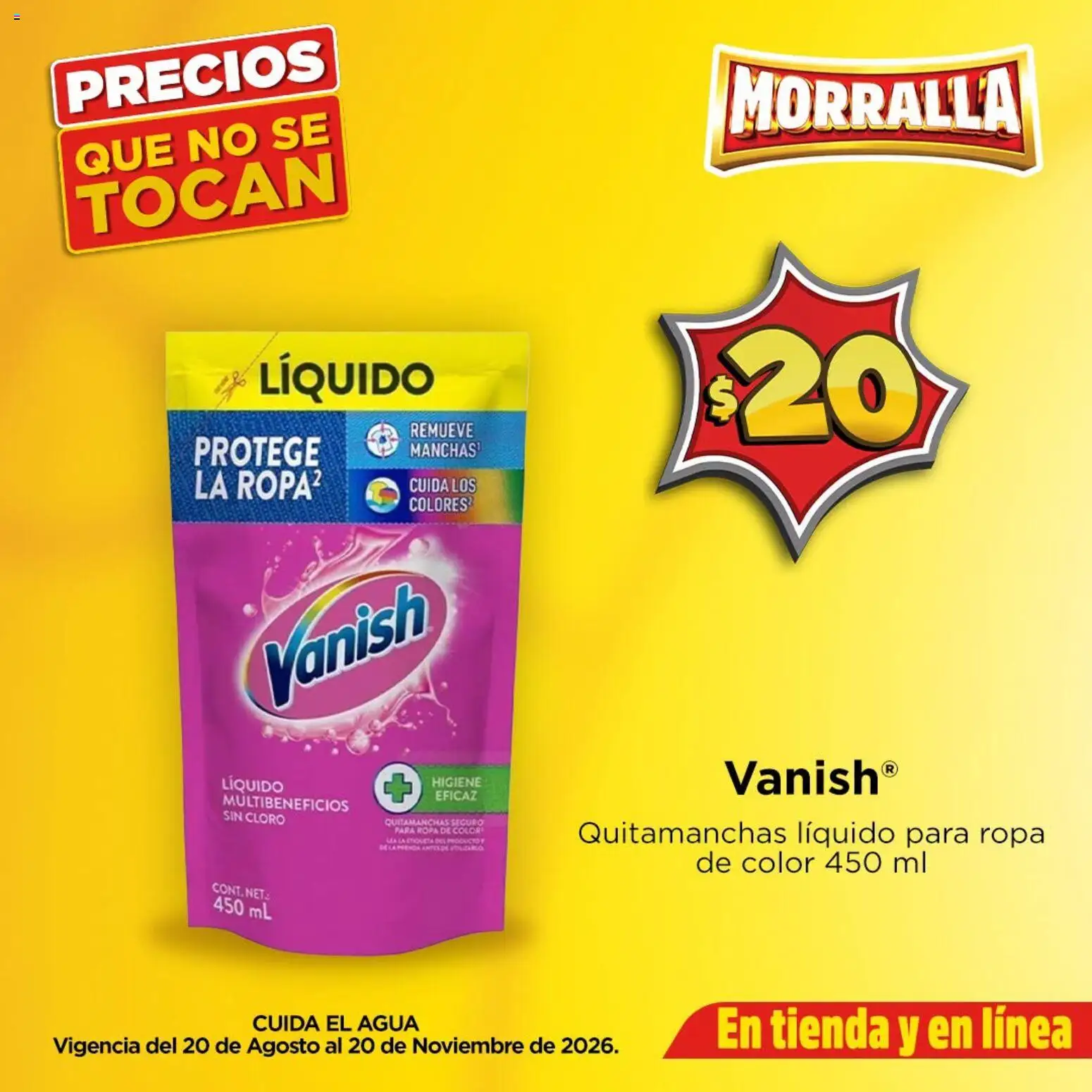 Vista previa las ofertas de la tienda Bodega Aurrerá - Bodega Aurrerá folleto ¡Limpia, suaviza y elimina manchas! desde el 20/09/2026 - Agua, Ropa, Cloro, Quitamanchas