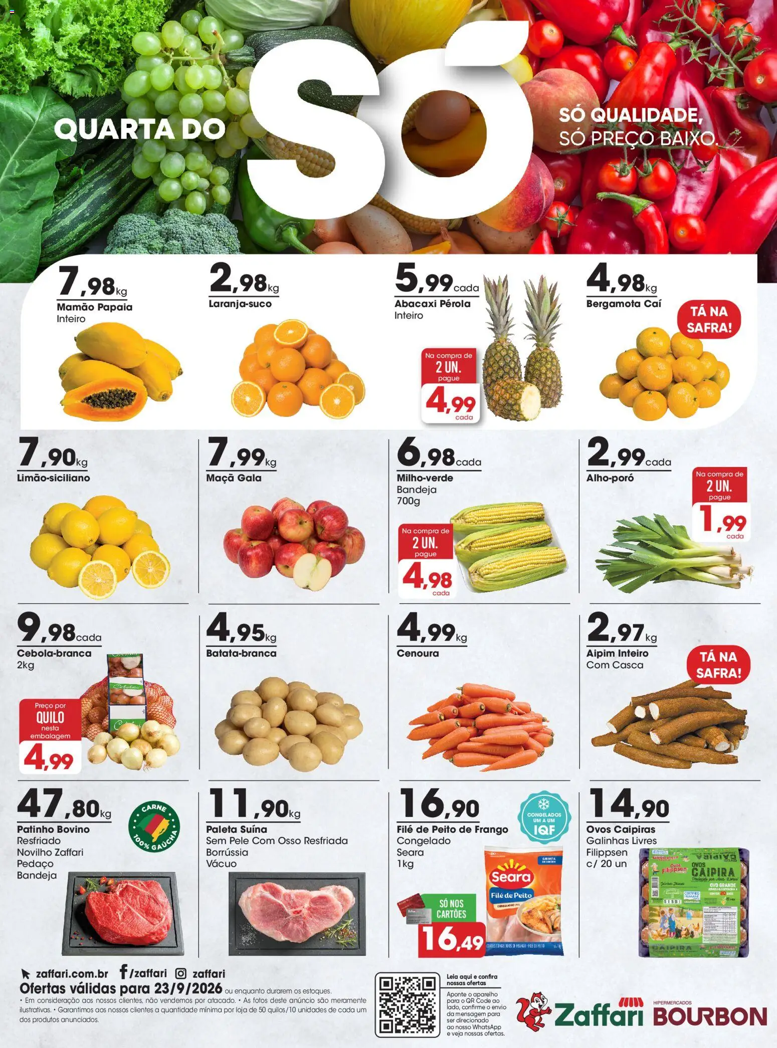 Pré-Visualização do folheto "Zaffari ofertas Quarta do Só - RS" da loja Zaffari válido a partir de 23/09/2026